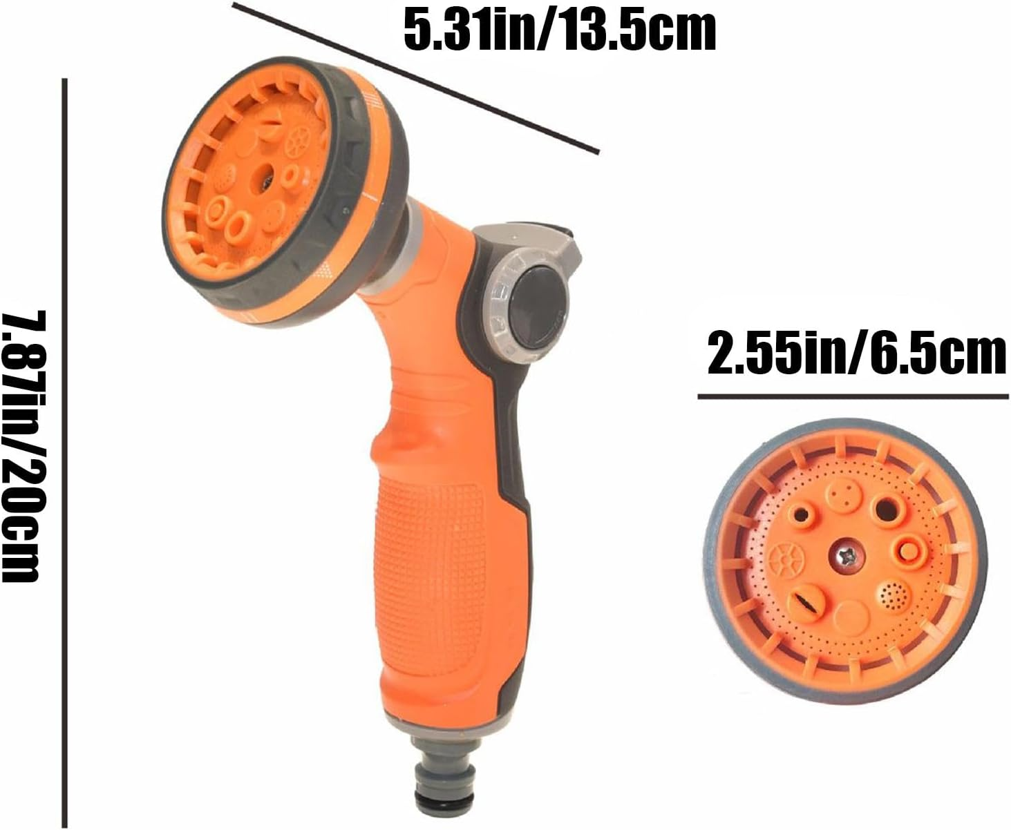 Hose Sprayer Nozzle, Water Hose Nozzle - High Pressure Hose Nozzle | 8 Adjustable Spray Patterns Leakproof Gardening Tools Garden Sprayer For