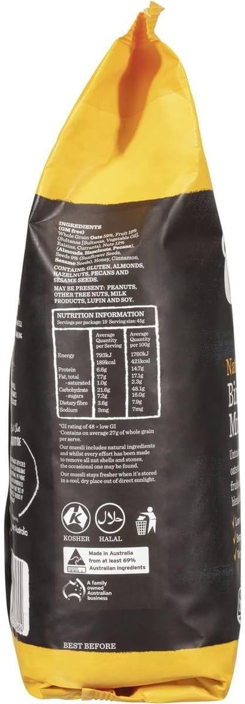 Carman'S Natural Untoasted Bircher Muesli 875 G image number 3