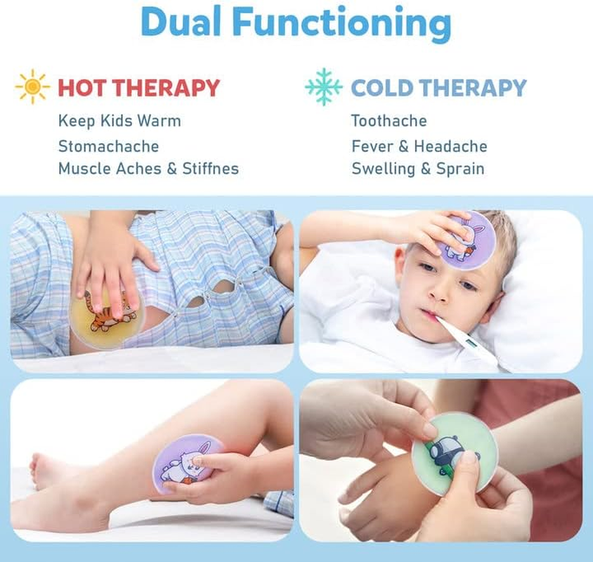 U-TOO Kids Ice Pack 3 Packs of Cute Animal Kids Ice Pack, Reused Hot and Cold Gel Bags, Kids Ice Pack Relieve Pain, Fever, Arm, Exercise Damage, Wisdom Tooth Pain image number 4