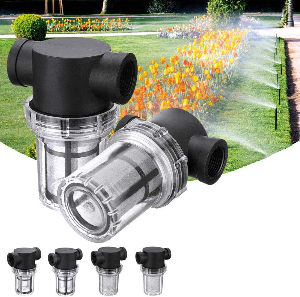1Pcs Garden Pond 1 Inch Inline Mesh Strainer Water Pump Filter Irrigation High Flow Pipeline Filter Gardens Interface Strainer Garden Hose Sediment Filters for RV Water Tank (Color:40 Mesh) - 80 Mesh image number 3