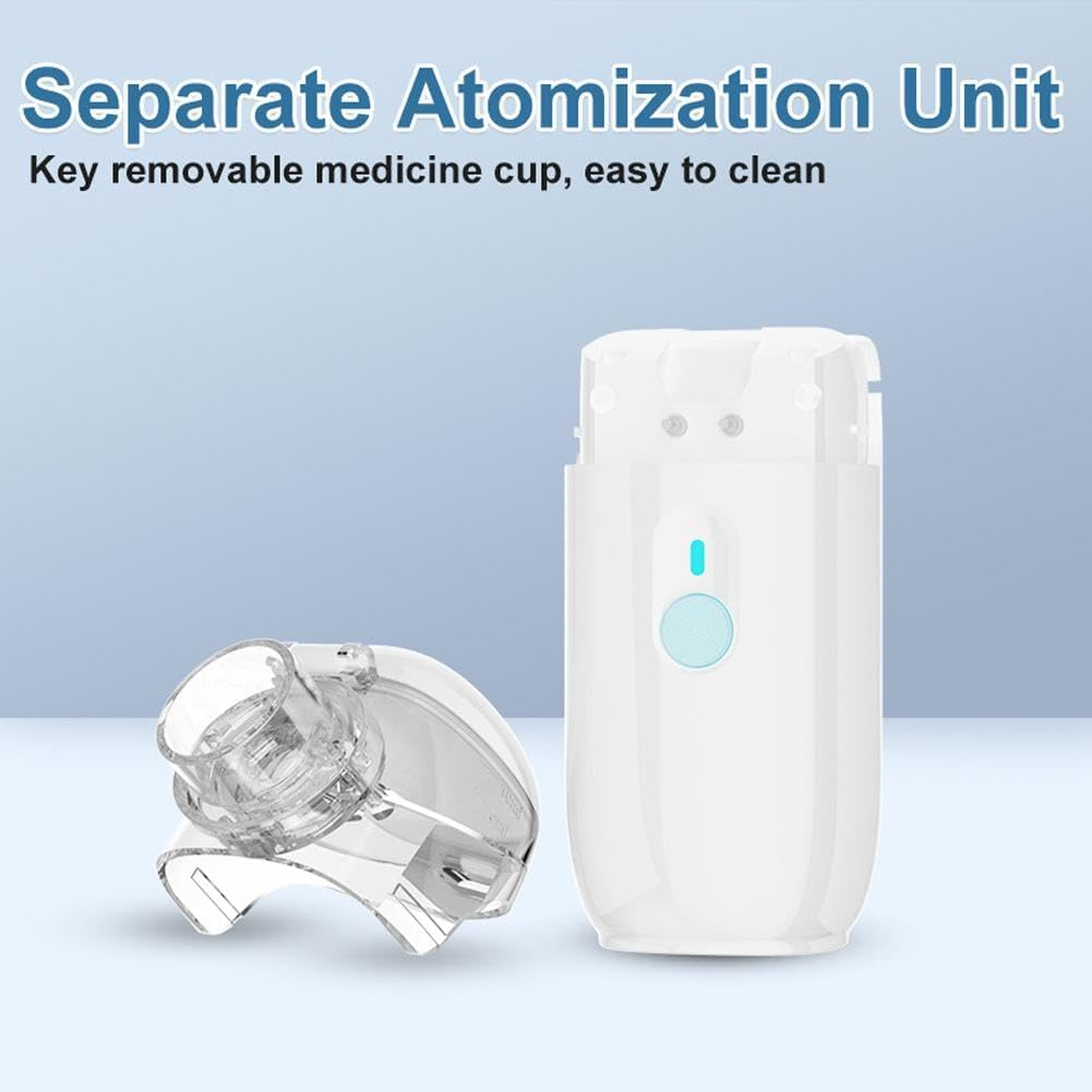 Portable Nebulizer, Handheld Microgrid Atomizer, Children'S Atomizer, Portable Household Ultrasonic Atomizer Medical Grade, Nebulizer for Travel and Household Use for Breathing Problems image number 1