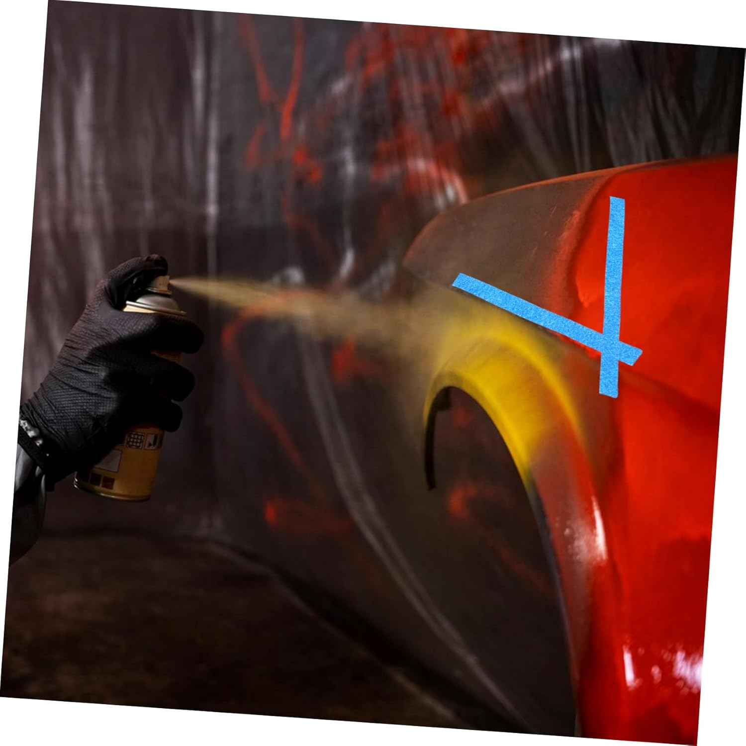 Gatuida 4 Rolls 18Mm Blue Masking Tape Painter Tape 50M Strong Adhesive for Painting and Crafts image number 1