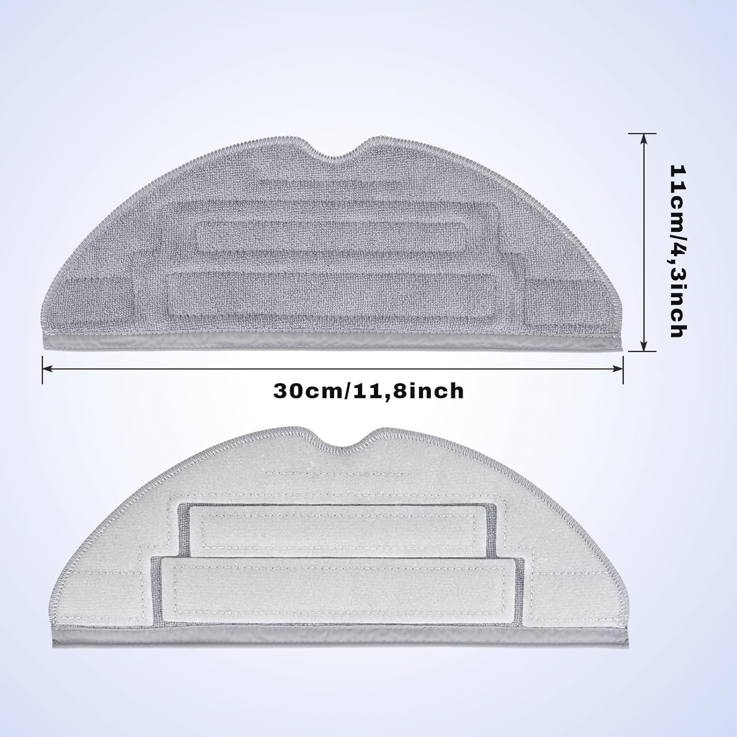 YBVABE Mop Pads 4PCS Compatible with Roborock S8 Pro Ultra, S8, S7 Maxv S7 Series Robot Vacuum Microfiber Mopping Pad Replacement Accessory image number 3