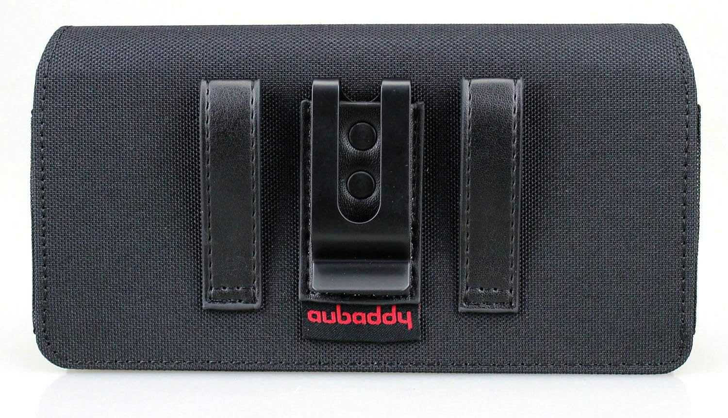 Horizontal Dual Phone Holster Pouch Case for 2 Phones, Nylon Double Decker Belt Clip Case for Iphone 11 Pro Max/Xs Max/8 Plus, Samusng Note 8/9/10 Plus, Galaxy S9 Plus/S10 plus with Thin Case image number 4