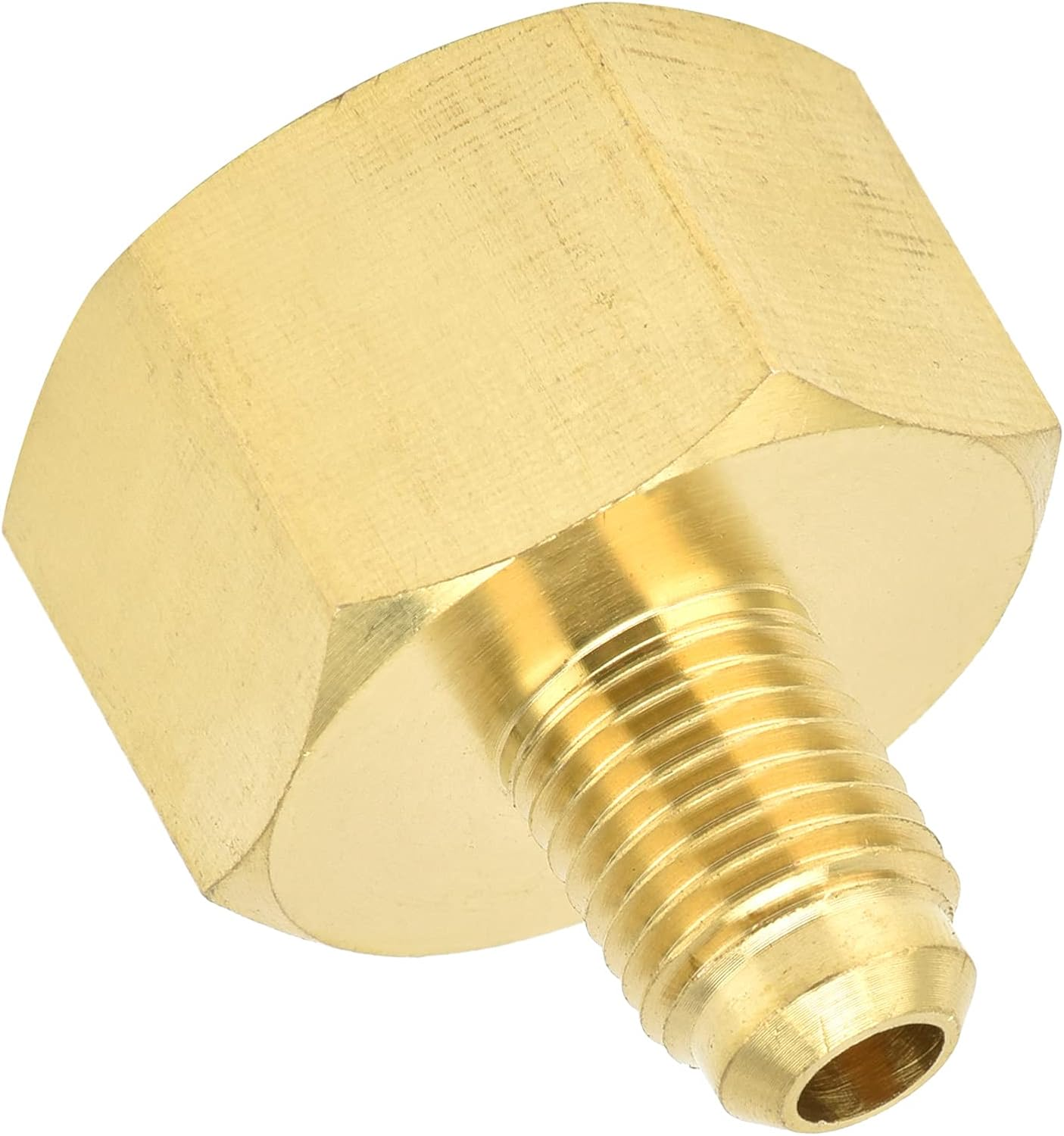 Adaptor Converter Connector, W21 to 1/4 Brass Refrigerant Tank Adapter for R32 R134A Valve Core Air Conditioning Line Repair Tools image number 2