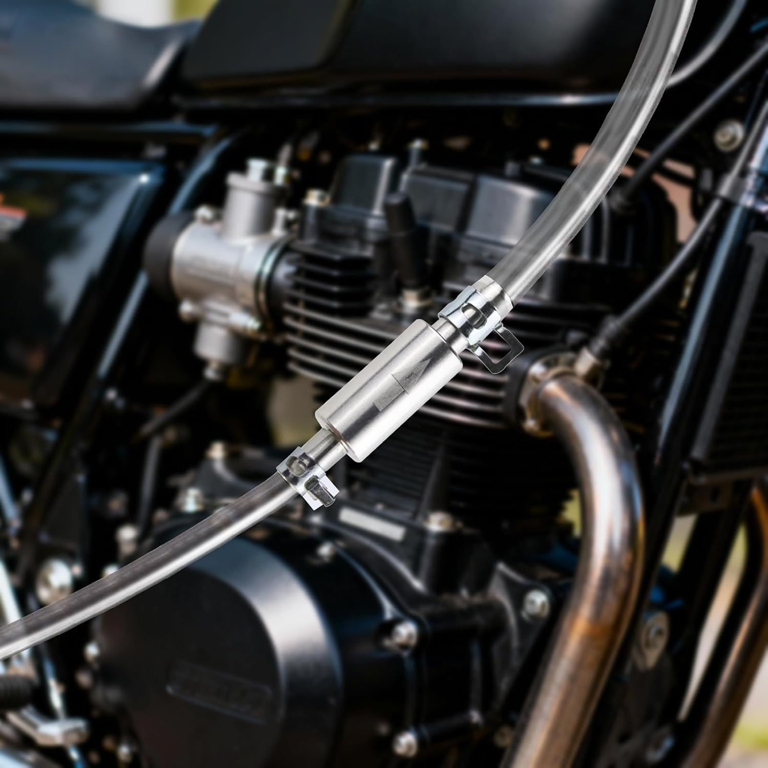 2 Pieces Brake Bleeder,Brake Bleeding Kit, Vent Hose with One-Way Check Valve Vent Kit for DIY Maintenance of Automobiles and Motorcycles (Motorcycle Oil Pipe + Cap *2) image number 4