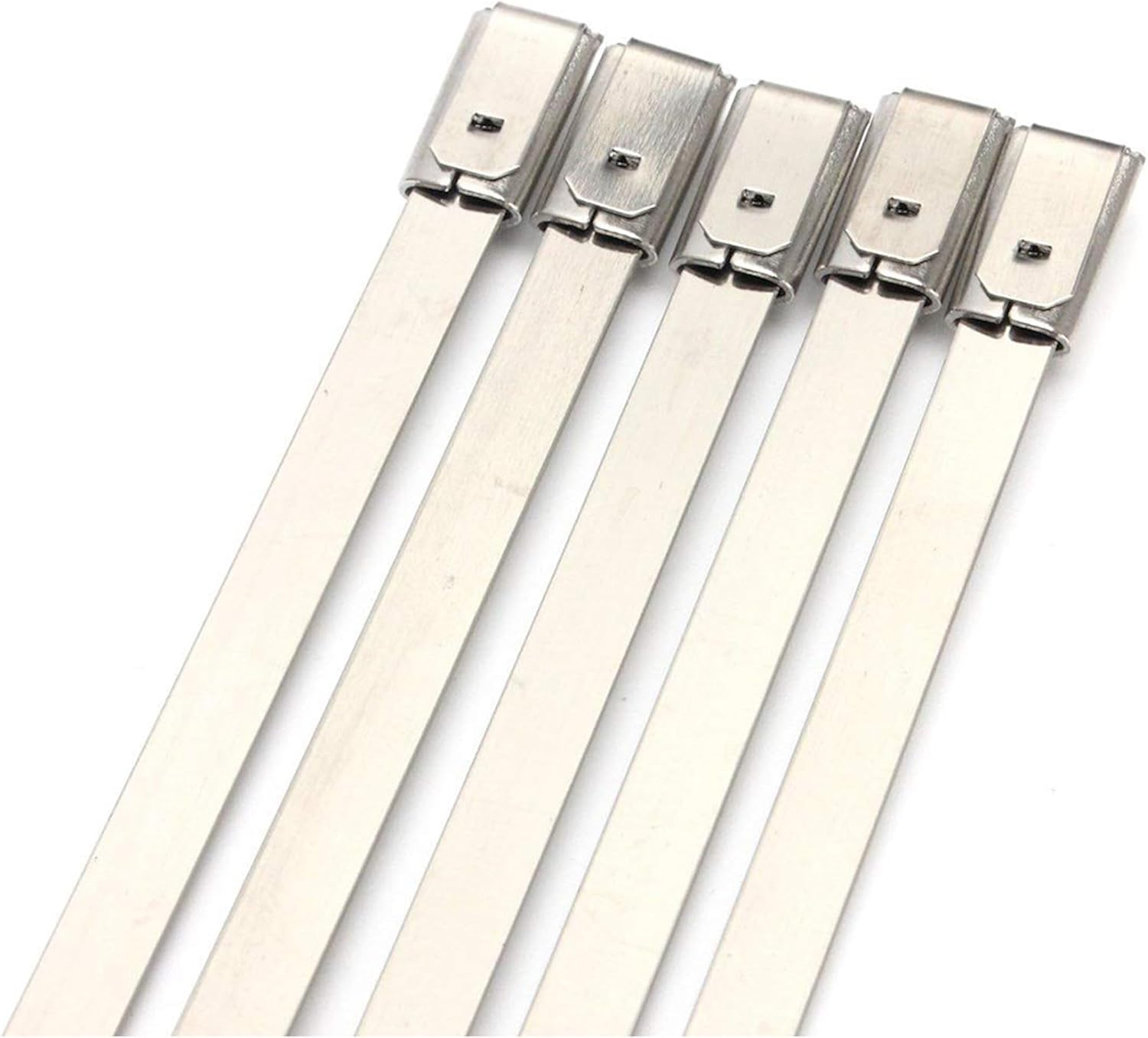 100Pcs Stainless Steel Self Locking Cable Zip Ties Wrap Tie 4.6Mm SS 304 (100Pcs - 200Mm SS Cable) image number 2