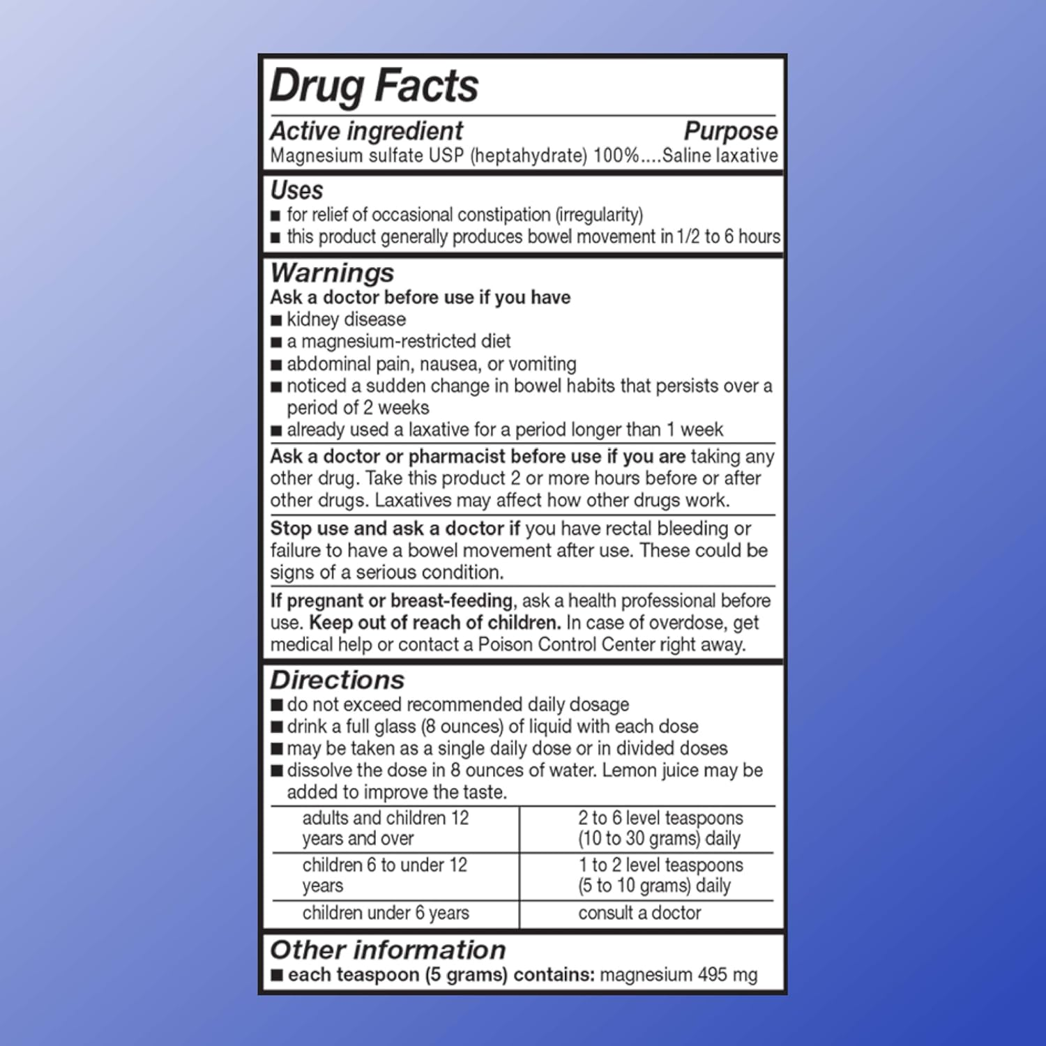 Quality Choice - Epsom Salt - 1 Lb.