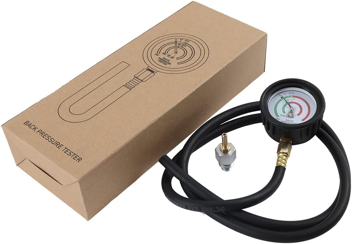 CMTOOL Exhaust Back Pressure Tester Kit with 6-Foot Hose, Gauge, Car Adapter (M12&M18)