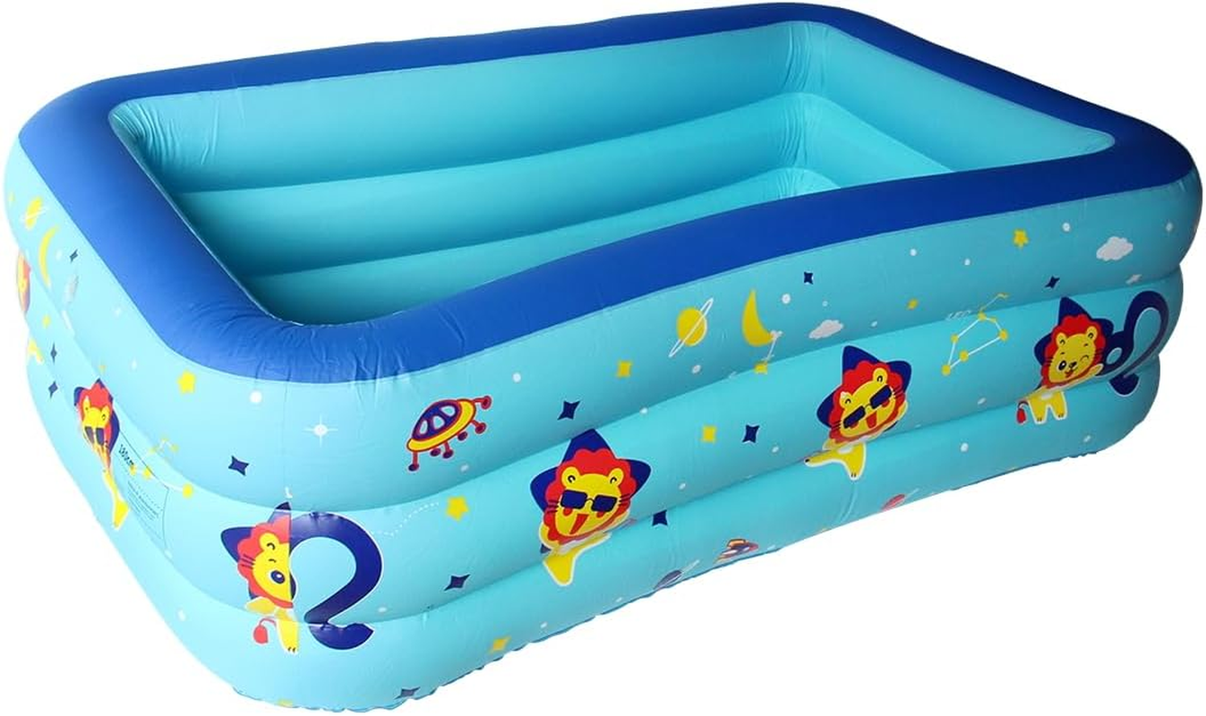 Baiao Inflatable Pool, Inflatable Swimming Pool for Adults, 71''*55'' Thickened Family Swimming Pool for Family Day, Outdoor, Garden, Backyard, Summer Water Party image number 5