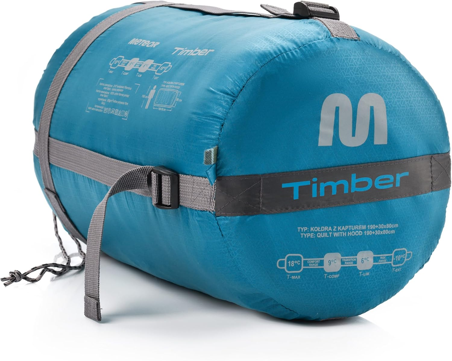 Meteor 220X80Cm Adult Sleeping Bag, 3-Season Sleeping Bag, Hooded Sleeping Bag, Rectangular Sleeping Bag, Envelope Sleeping Bag, Large Sleeping Bag image number 4