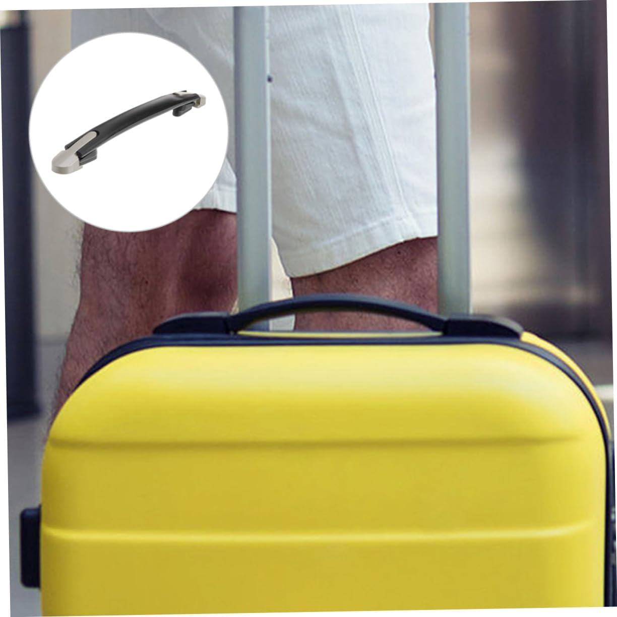 Holibanna 2Pcs Replacement Luggage Handles with Combination Lock Ergonomic Plastic Pull Grip for Suitcase Travel Bags Easy to Install Secure Carry Handles for Travel Gear image number 1