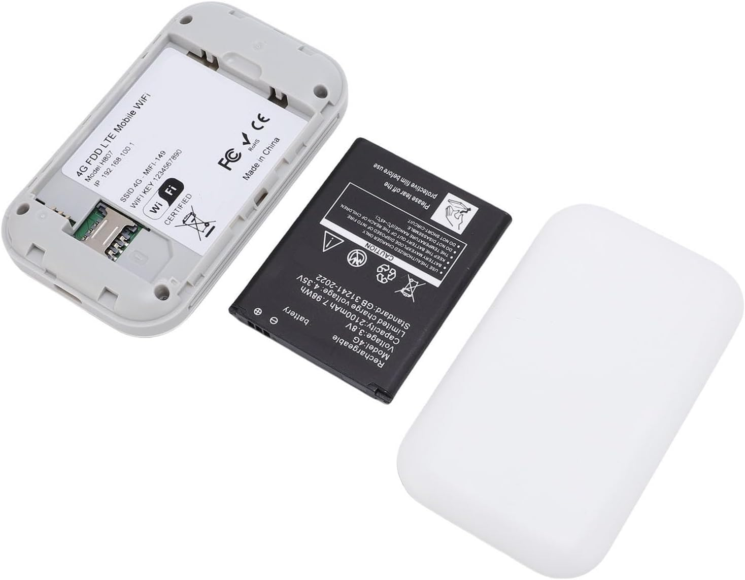 High-Speed 4G 5G Mobile Hotspot for Travel & Camping - Portable 300Mbps Wifi Internet Device with SIM Card Slot, Connects 10 Users, LED Display image number 5