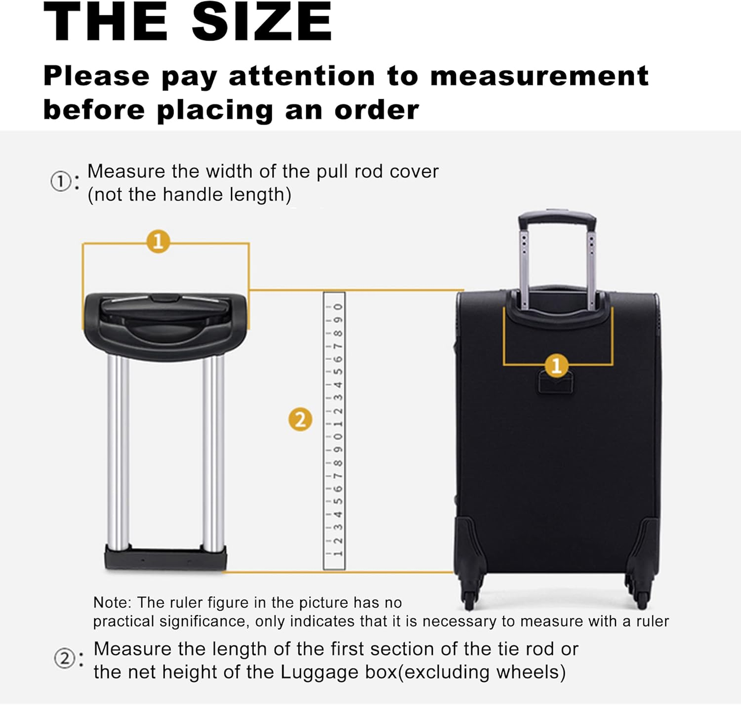 RDEXP 20 Inch G002 Telescopic Pull Out Suitcase Handle Luggage Telescopic Suitcase Pull Rod Accessories image number 1
