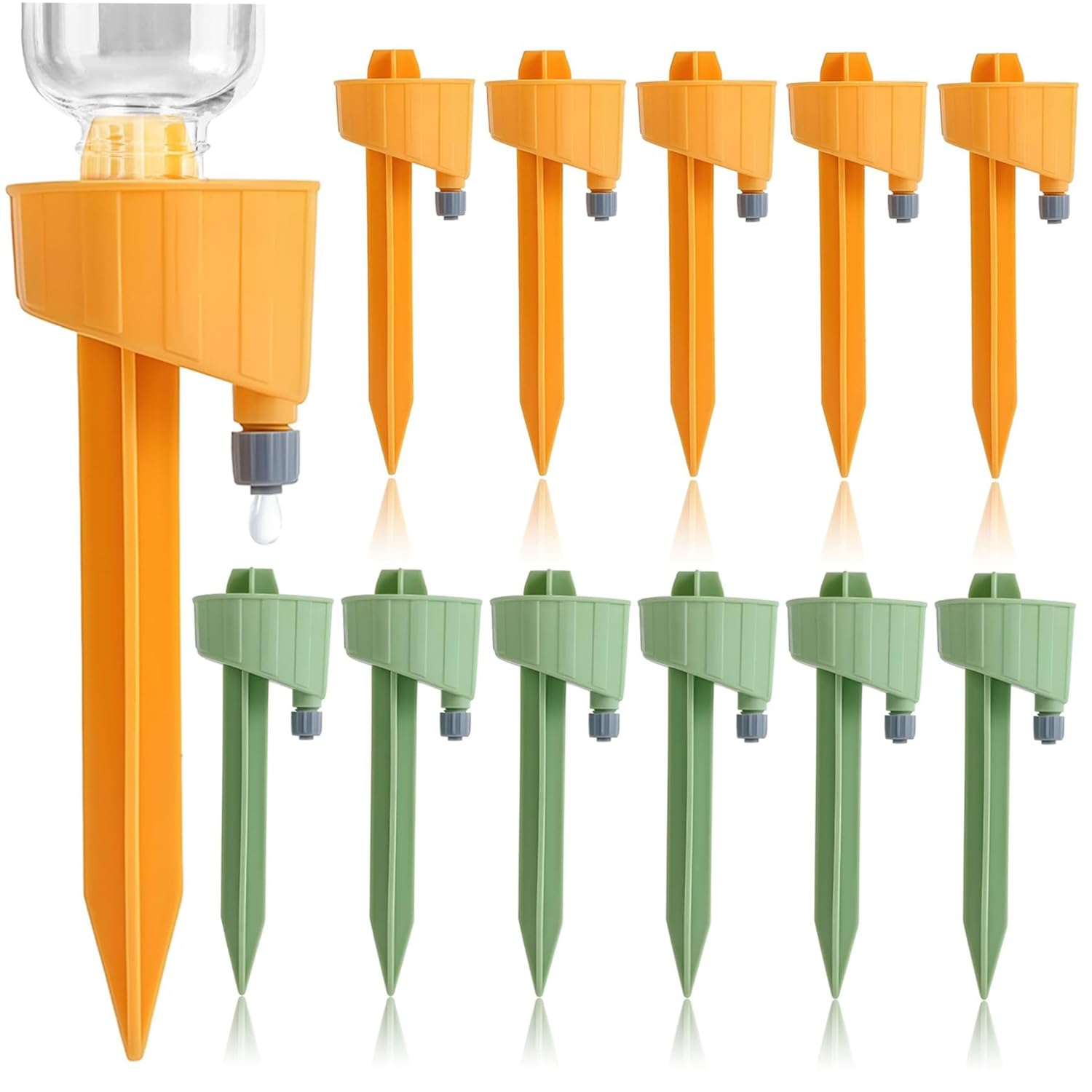 12 Pcs Self Watering Spikes for Plants, Adjustable Automatic Plant Watering System, Vacation Garden Irrigation Devices for House Plants, Garden Plants, Office Plants image number 1