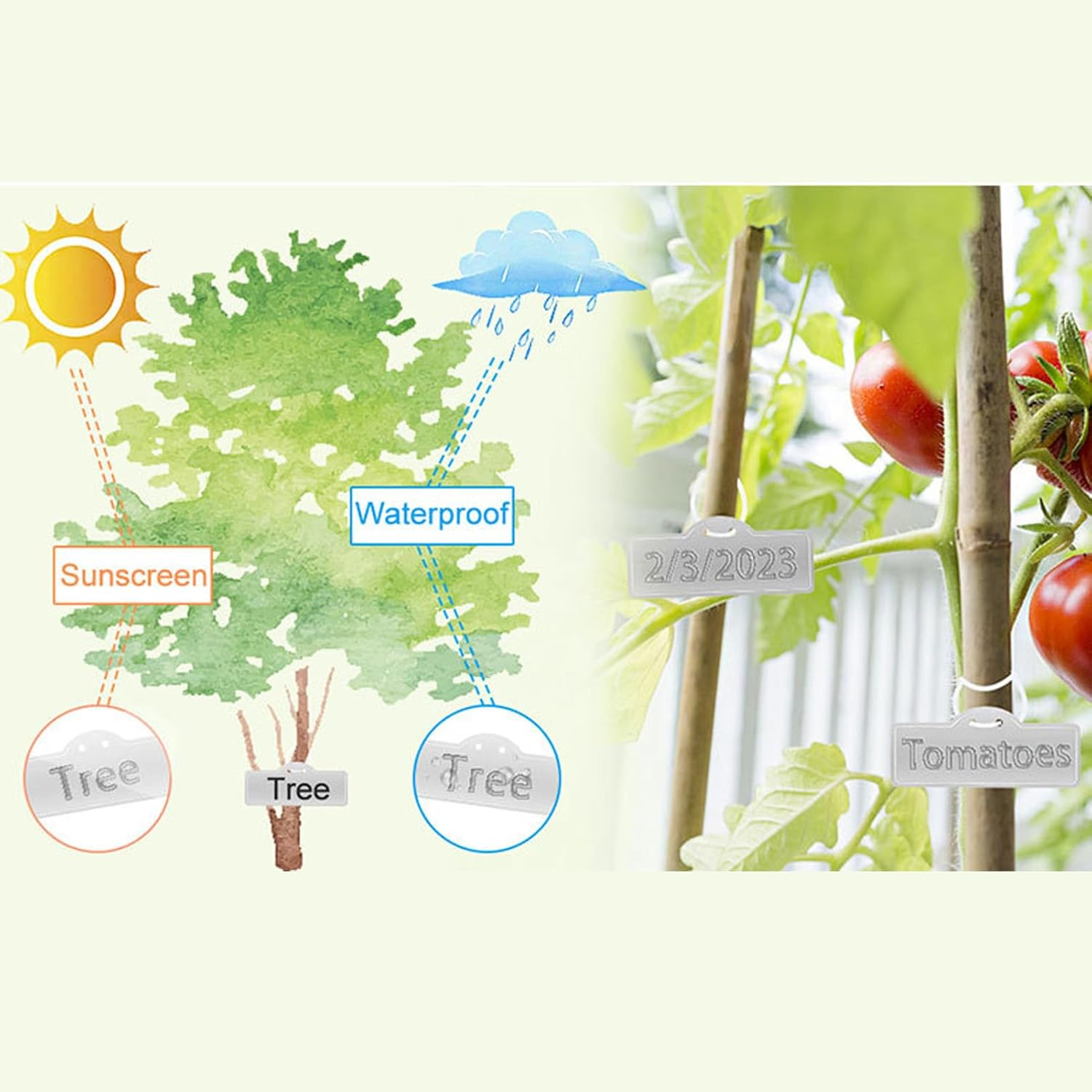 Metal Plant Labels, 100 Pack Aluminum Plant Signs Tags Weatherproof Garden Markers Tag for Vegetables Flower Seed Greenhouse, 1.5 X 3.5In, 100Pcs, 100 Twist Ties image number 4