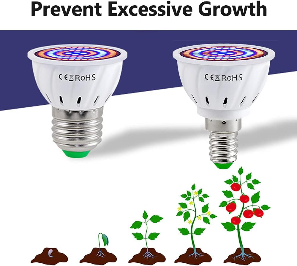 LED Grow Light Bulb for Indoor Plants Red & Blue Spectrum LED Plant Light Bulbs E14 G G Lamp for Seedlings Hydroponic Succulent Flowers Veg Greenhouse (220V) BBZY image number 3