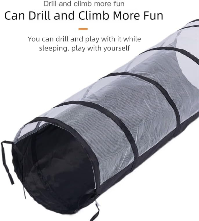 Small Animal Playground, Portable Guinea Pig Playground Pet Playground, with Double Zipper Cover for Cats, Indoor and Outdoor Connecting Tunnels for Rabbits, Hamsters (Black image number 6