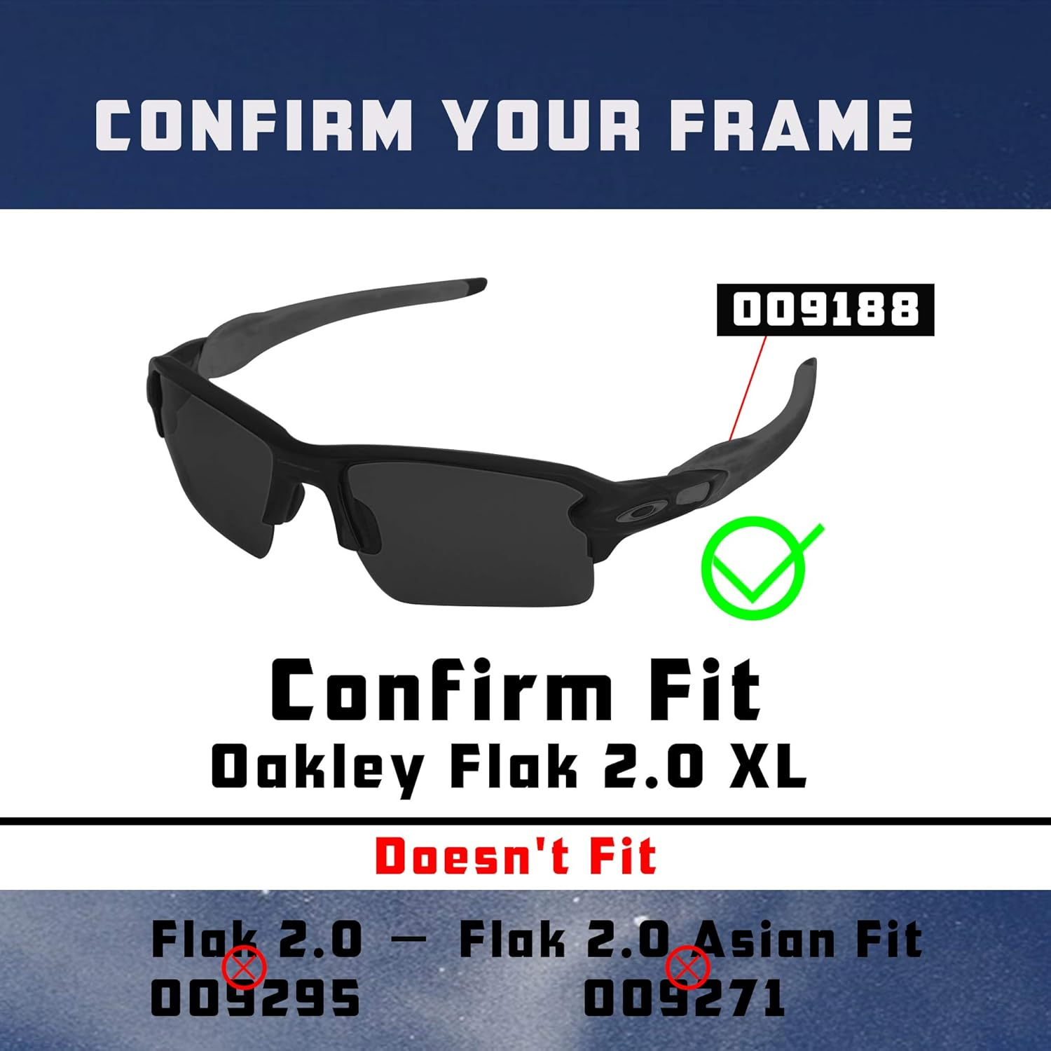 Polycarbonate Lenses Replacement for Oakley Flak 2.0 XL Sunglass Frame