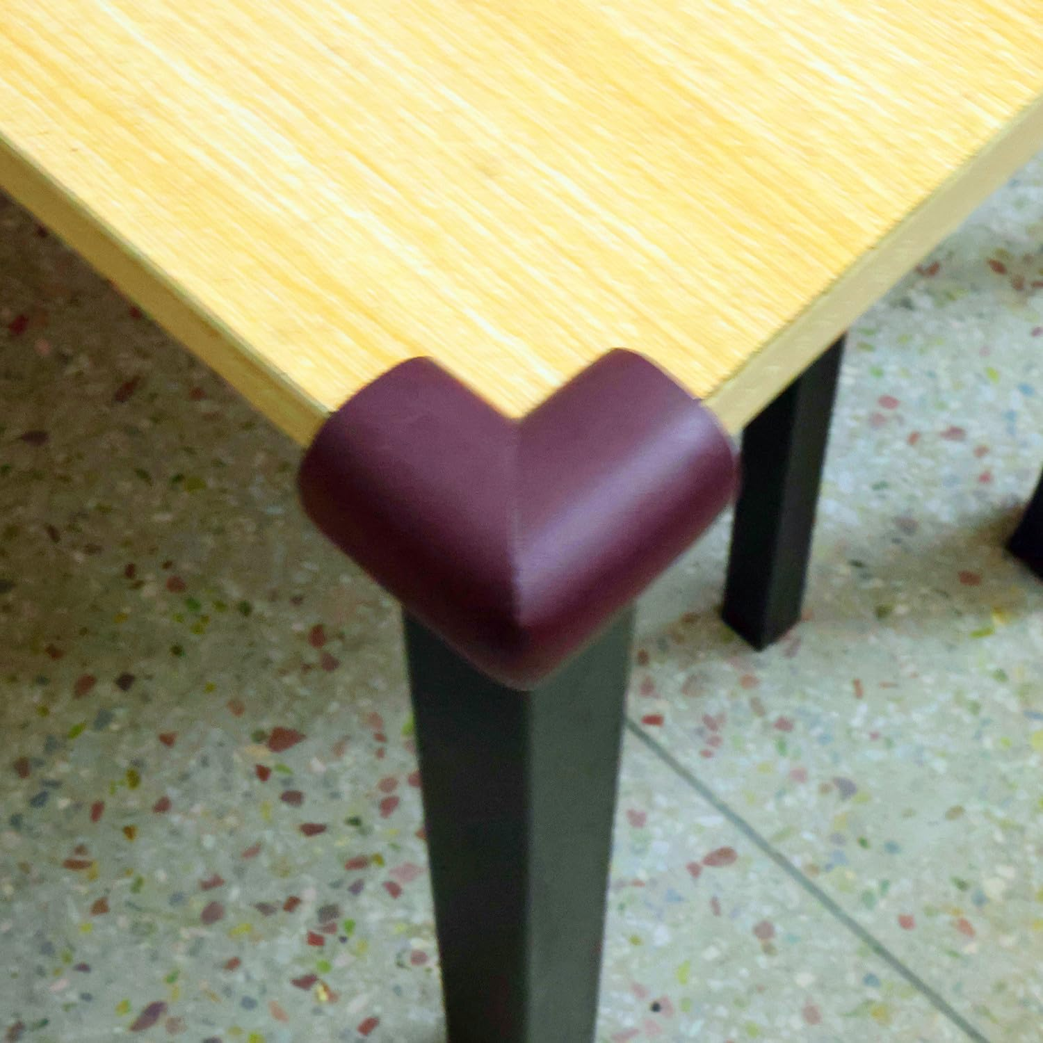 4 Pack Soft Foam Baby Proofing Corner Guards & Edge Protectors, Pre-Taped Table Corner Protector, Children Safety Furniture Desk Bumper, Cushion for Sharp Corners, L Type,Brown image number 3