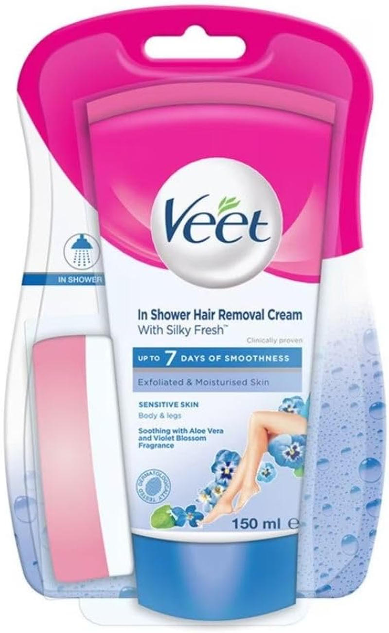 Veet Pure in Shower Hair Removal Cream for Sensitive Skin 400Ml image number 1
