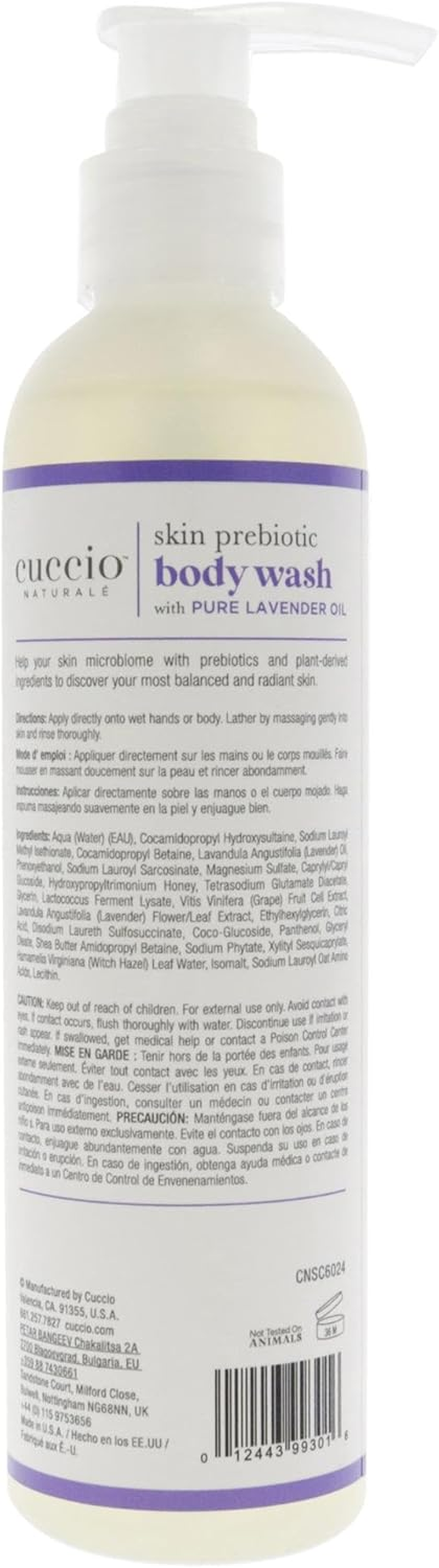 Cuccio Naturale Skin Prebiotic Body Wash - Lavander for Unisex 8 Oz Body Wash image number 2
