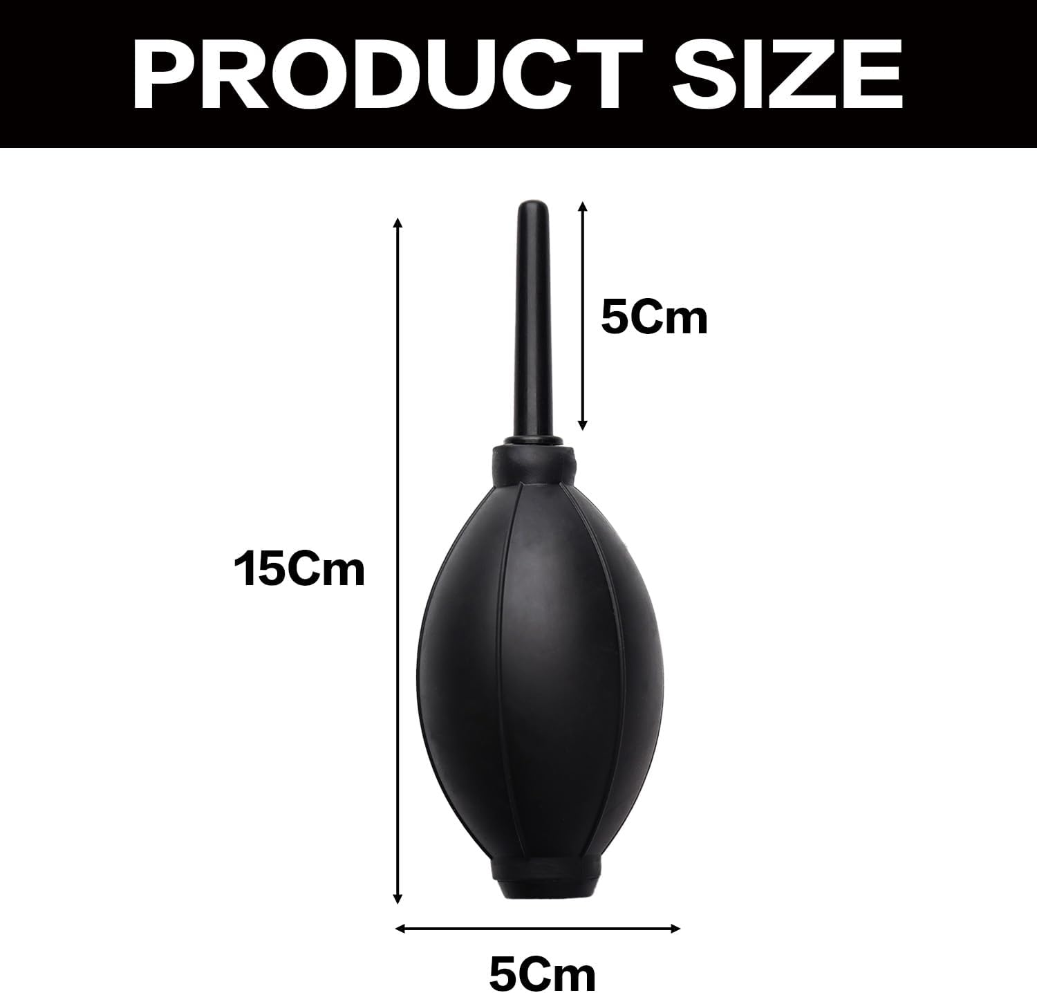 Aiokuo 2Pcs Air Blower Dust Blaster for DSLR, SLR & Digital Camera Lens and Sensor Cleaning &ndash; Rubber Bulb Air Pump Dust Cleaner (Black) image number 1