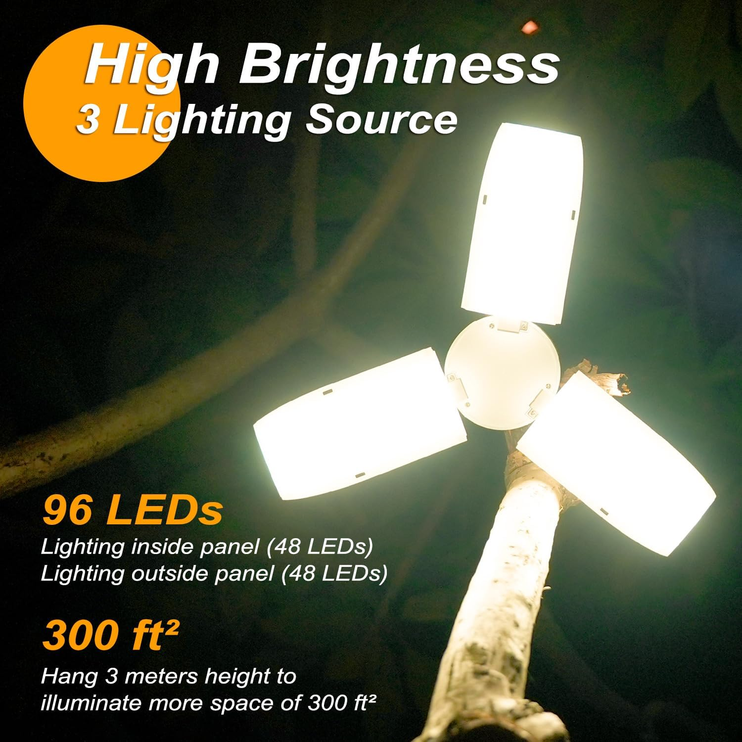 Owwasd LED Camping Lantern, Camping Lights Dimmable Touch 4400 Mah Emergency Light, IPX4 Waterproof, Battery Lamp for Camping, Adventure, Fishing, Blackout Emergency Equipment