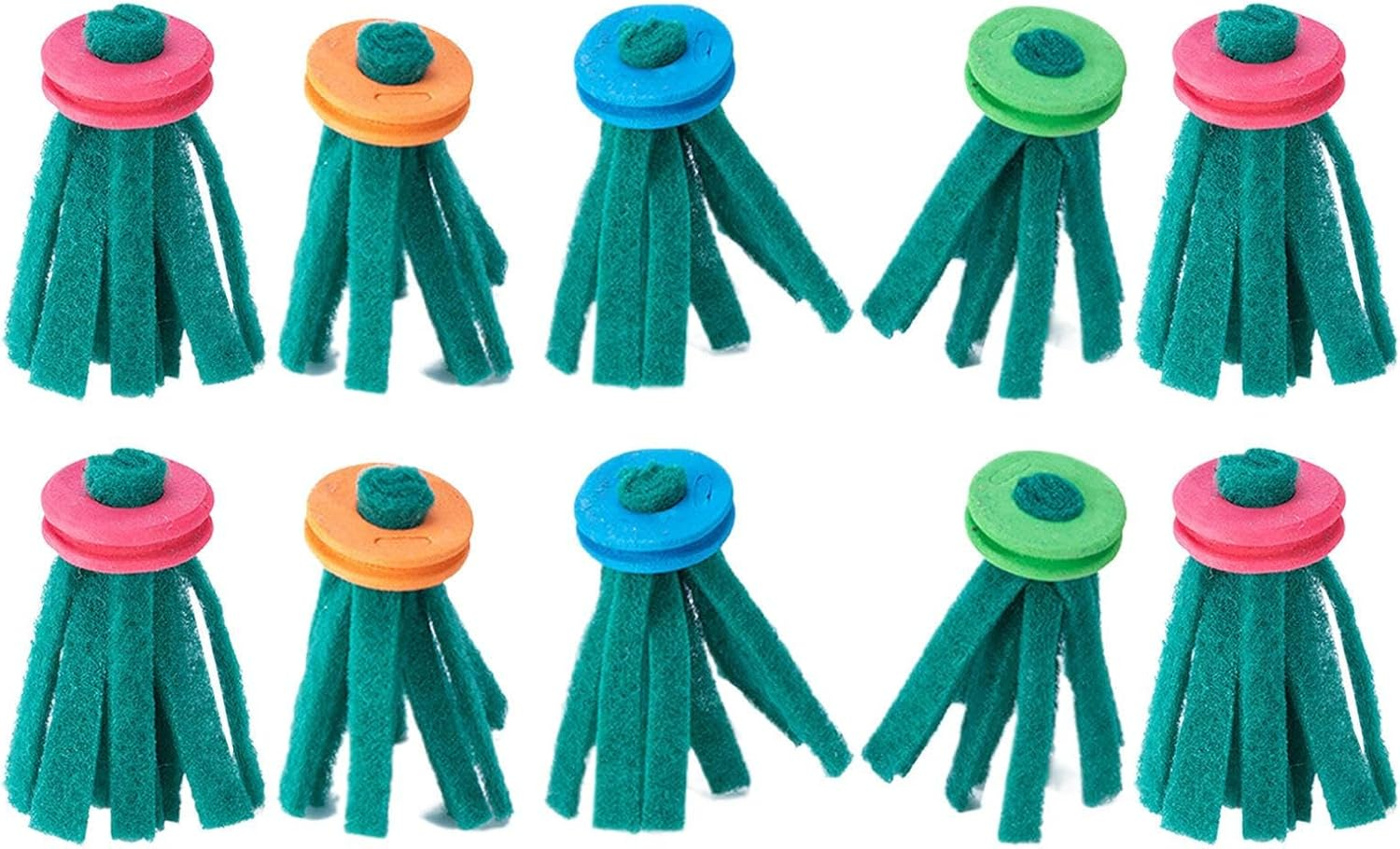 Aquarium Breeding Mop Set - 10 Pieces Floating Fish Spawning Tools with Buoyant Foam Ring | Durable Reusable Hatchery Spawning Aid for Betta, Guppy, Goldfesh, Koi, Shrimp, and Aquatic Pets in Indoor image number 2