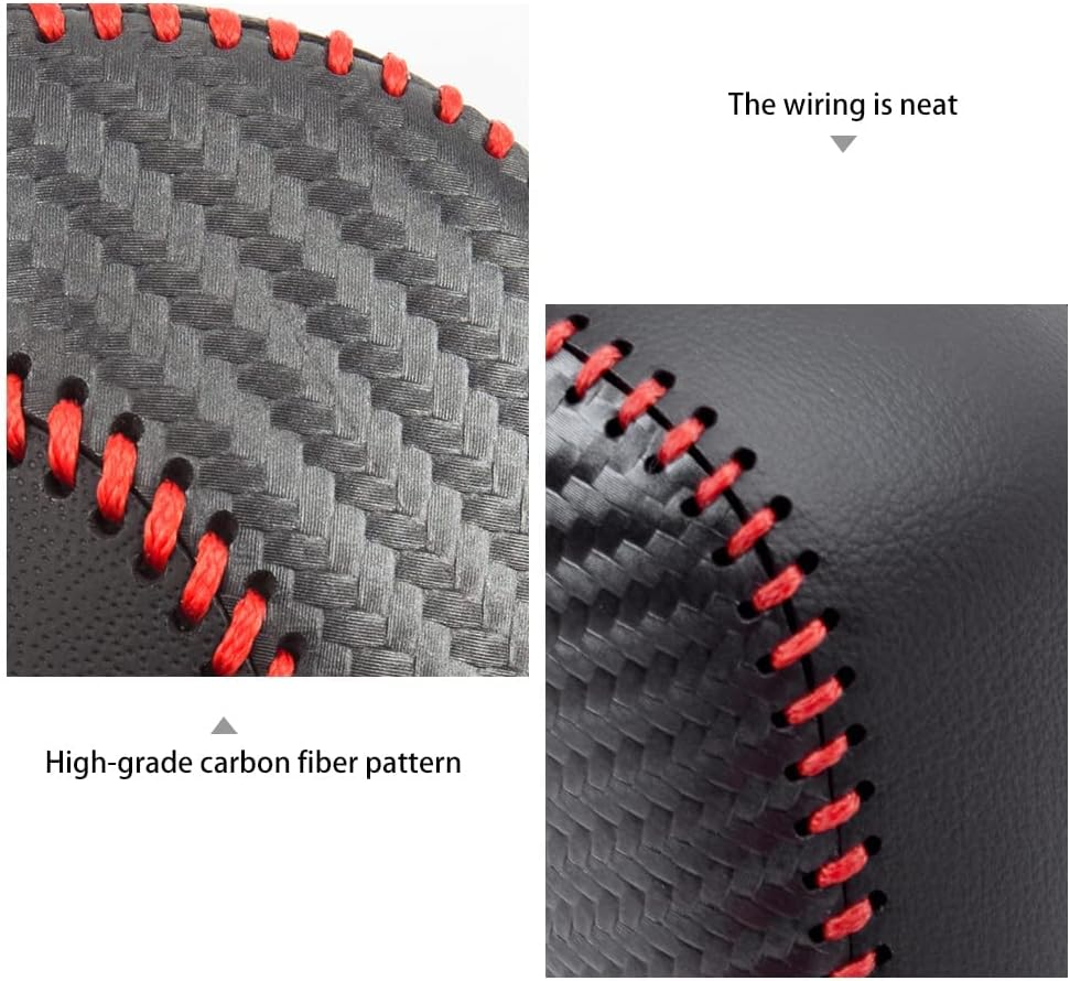 Auto Car Leather Gear Shift Knob Cover for Honda Civic 10Th Gen 2021 2020 2019 2018 2017 2016 Accessories (B)