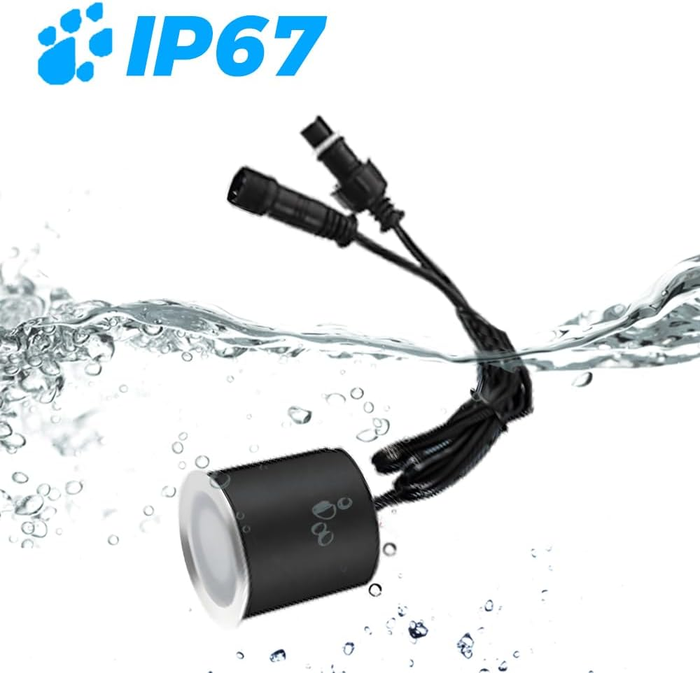 Arotelicht 16Pack LED Deck Lights, IP67 Waterproof Recessed Spotlight with Protecting Shell &Oslash;32Mm, 12V Low Voltage Decking Lights for Outdoor Garden Patio Step Plinth and Indoor Kitchen Floor