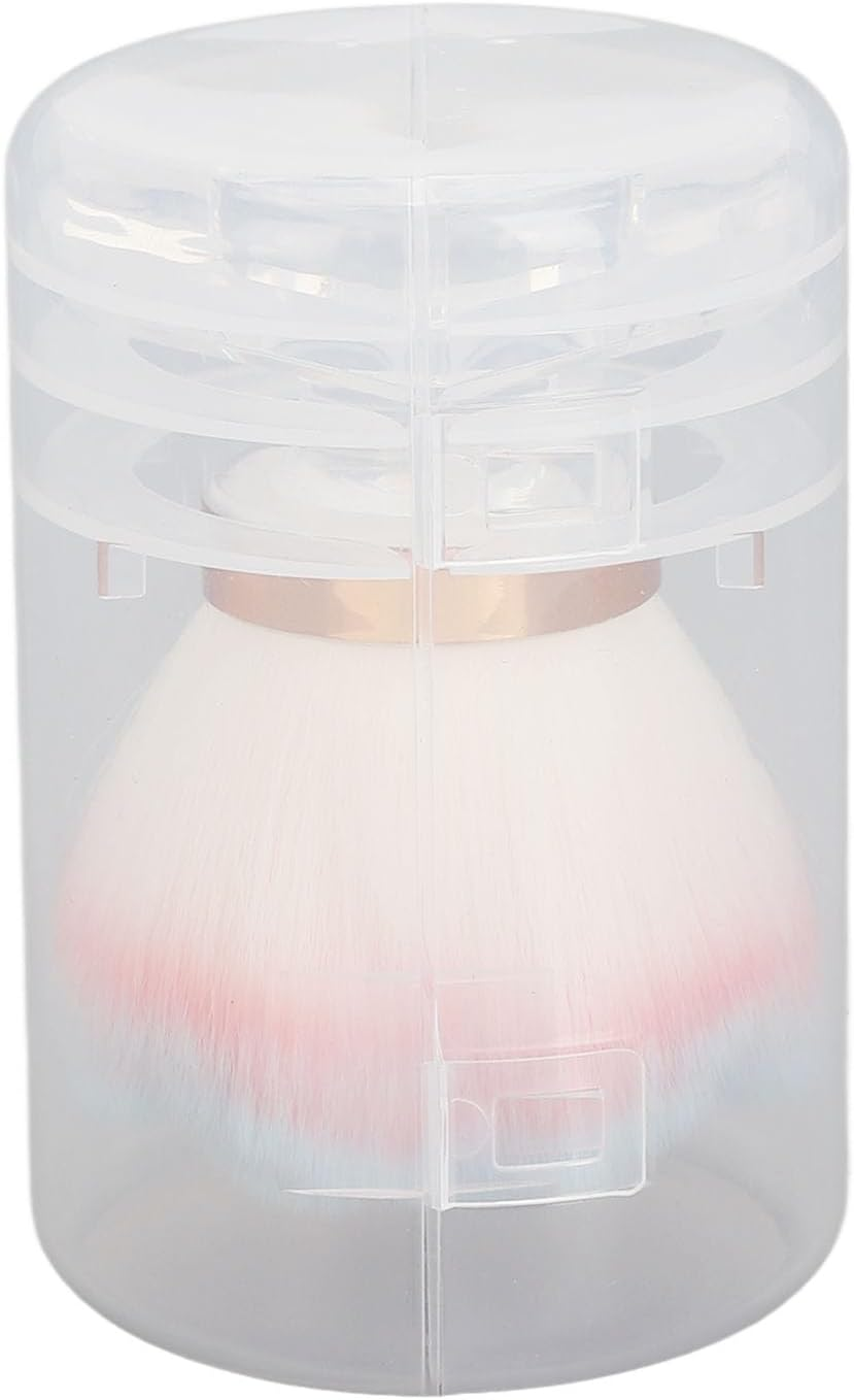 Nail Art Dust Removal Brushes, Pink Nail Art Powder Brushes Versatile Ergonomic 2 Set for Makeup
