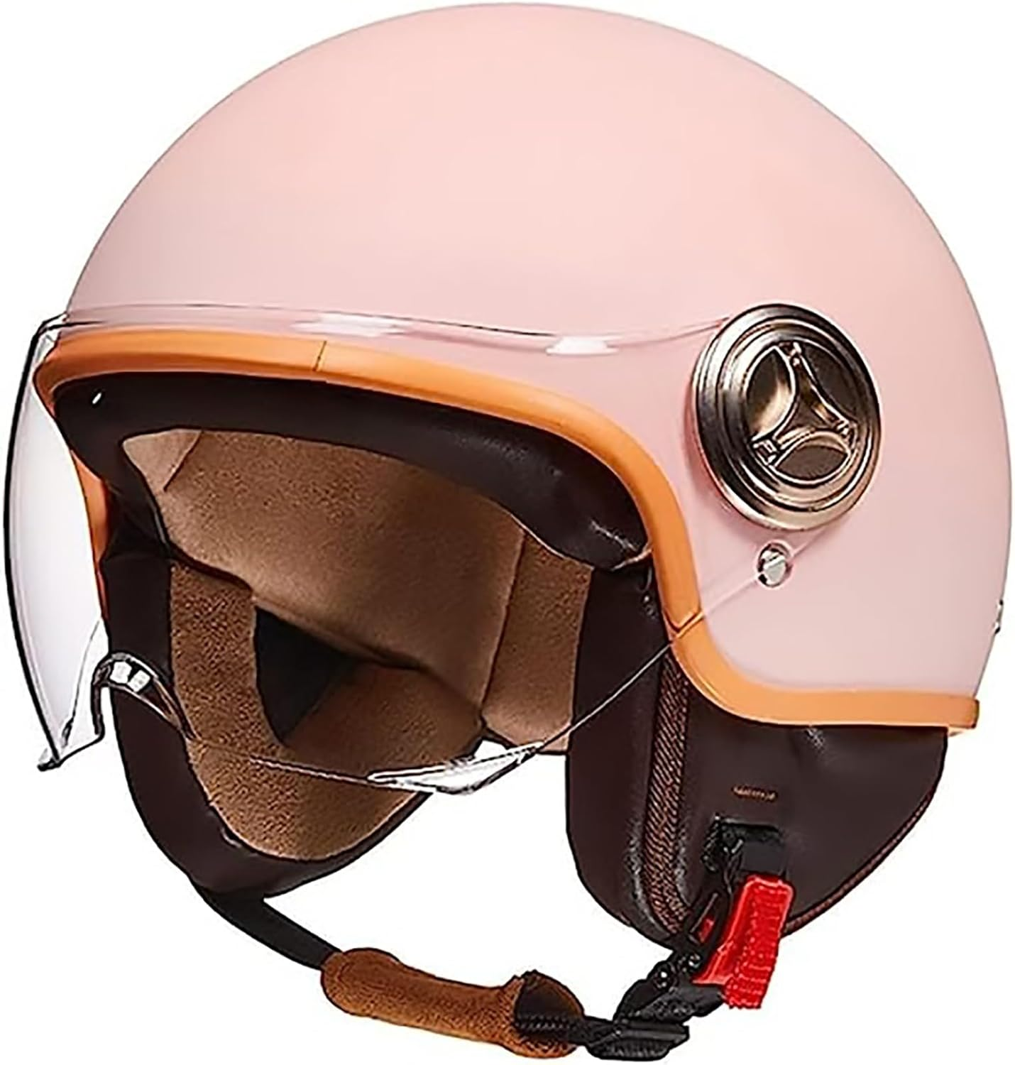 Open Face Helmet Adult Motorcycle Half Helmet with Sun Visor Moped Helmet Men'S Women'S Scooter Electric Motorcycles Helmets - ECE Approved B,54-61CM