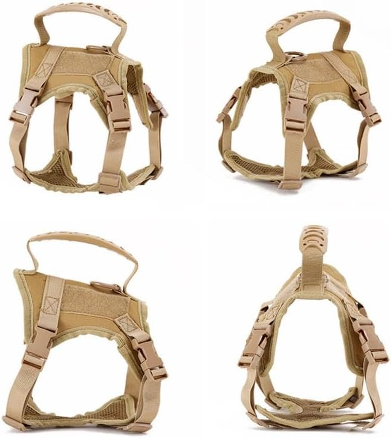 Military Tactical Small Cat and Dog Harness Adjustable Pet Harness Durable Nylon Pet Harness Vest for Chihuahua Pug French Bulldog,C image number 4
