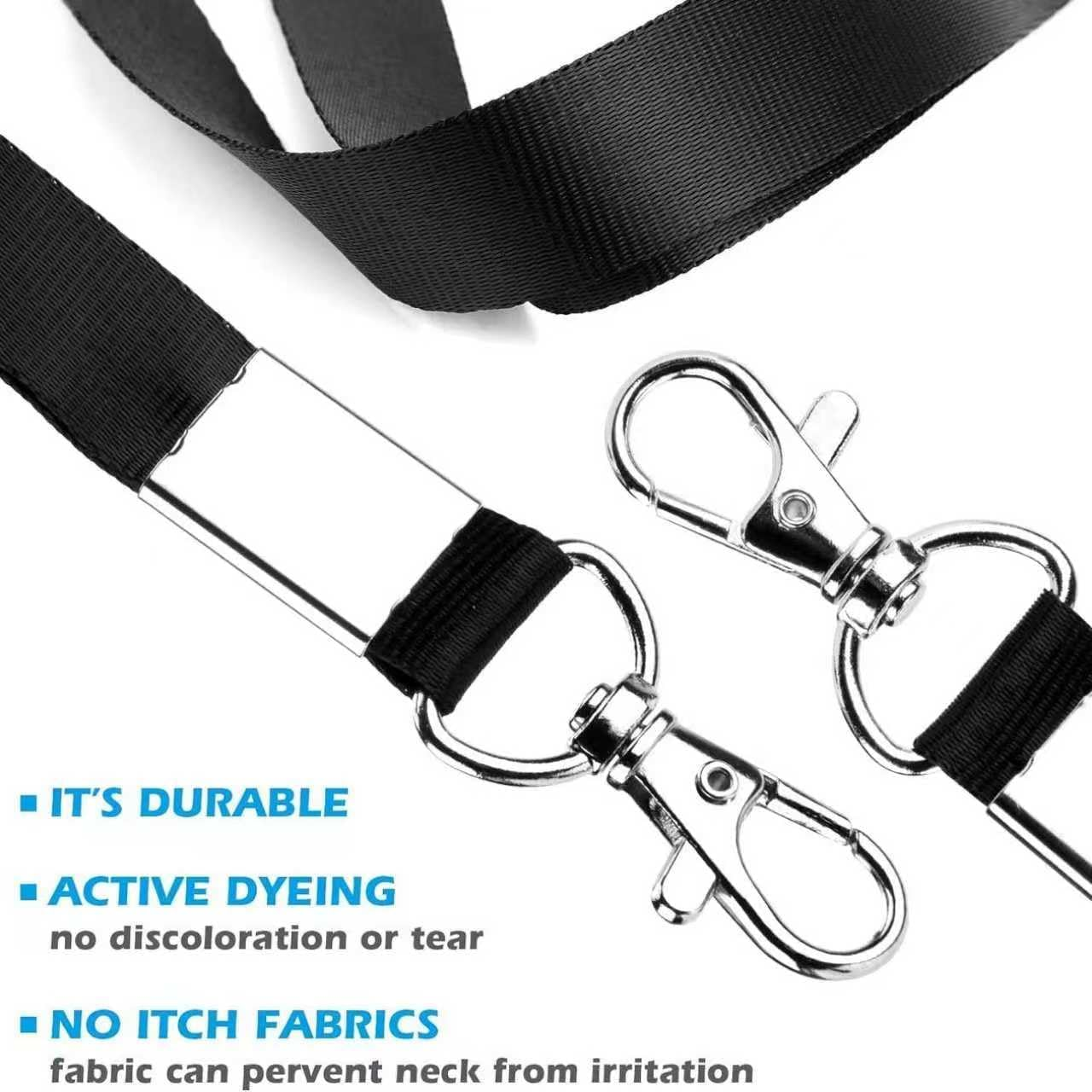 30Pcs Black Name Tag Lanyards ID Holder Lanyards for ID Badges, Multi-Purpose Badge Holder Strap for Teacher, Suitable Lanyards for Car Keys, Wallet, Whistles image number 4