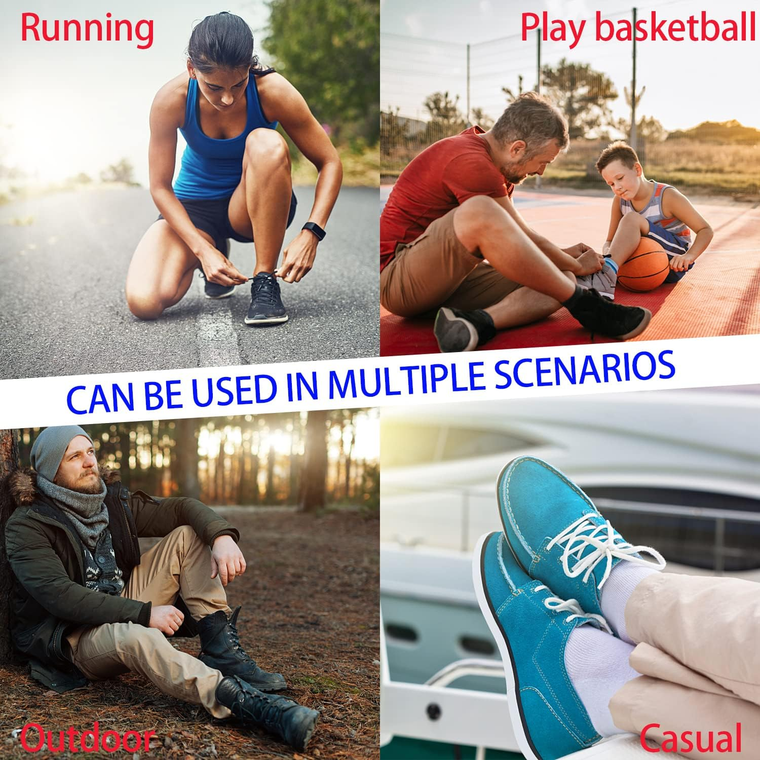 BOROLA 2 Pairs 45" round Coloured Athletic Shoe Laces for Sports Shoes Boots Sneakers Skates Fits All Adult and Kids