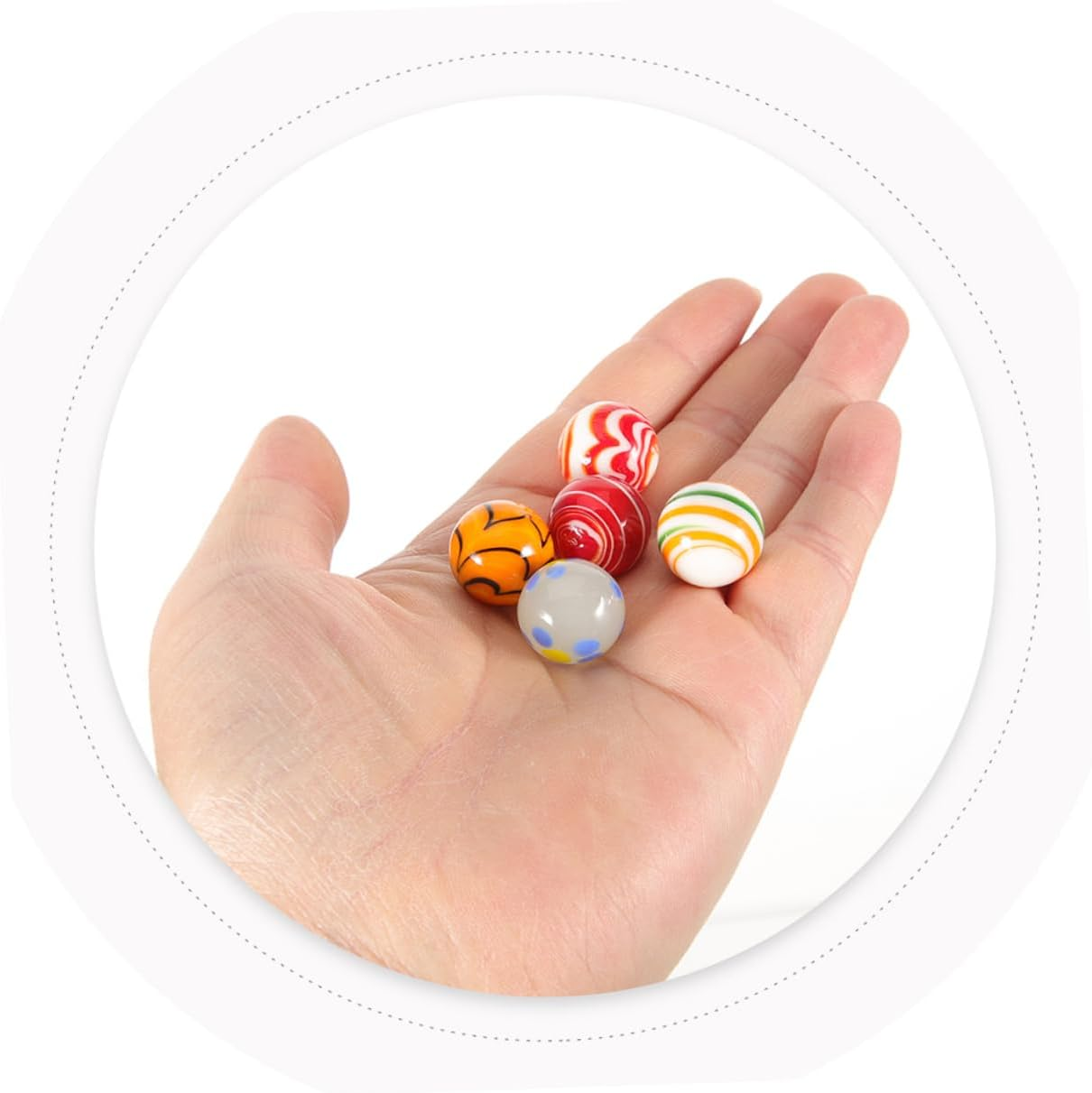 Generic 20Pcs Decorative Glass Marbles round Glass Beads for Fish Tank Kids Play Vase Fillers Assorted Colors for Crafts Floral Arrangements Table Scatters Assorted Colored image number 1