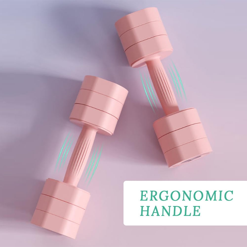 Adjustable Dumbbells Set,4 in 1 Hand Weights Set,Quick-Change Disc,With TPU Soft Rubber Handle,For Women & Men,Home Gym Exercise Workout Strength Training Equipments - Black image number 5