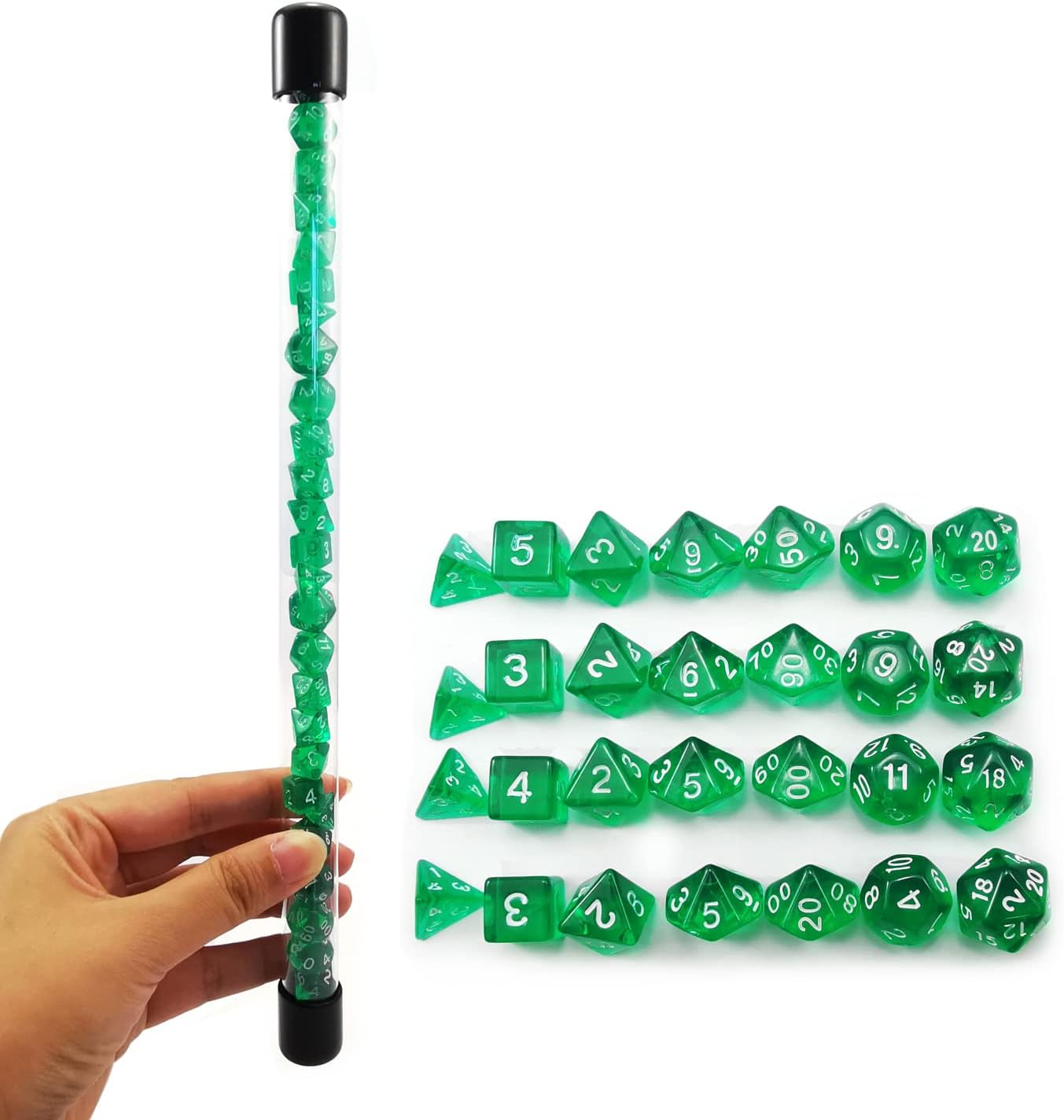 Bescon D20 Spindown Dice 22MM, Assorted Marble Colors 6Pcs Set