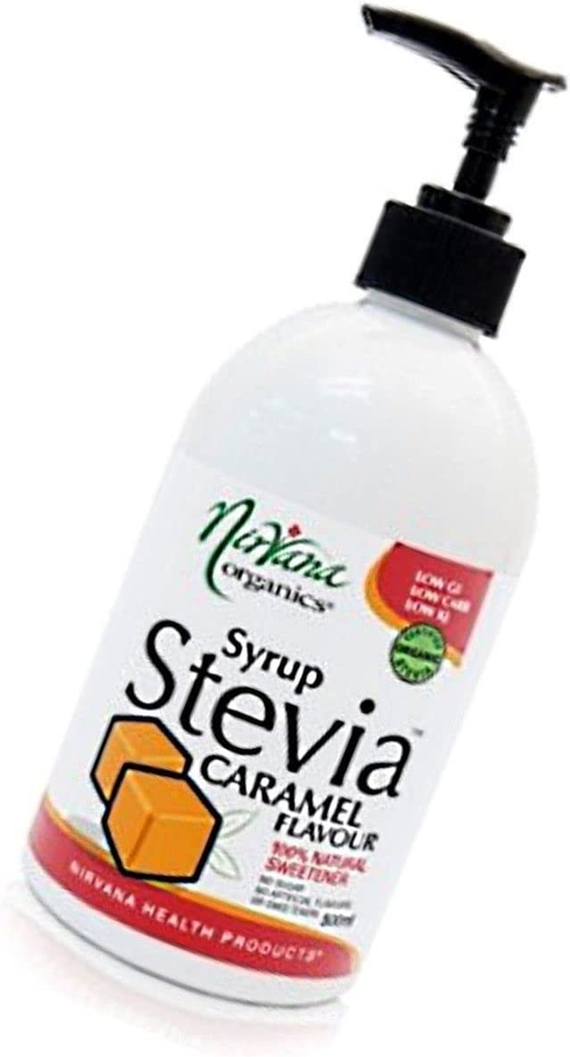 Nirvana Organics Caramel Flavour Stevia Syrup Sweetener 500 Ml