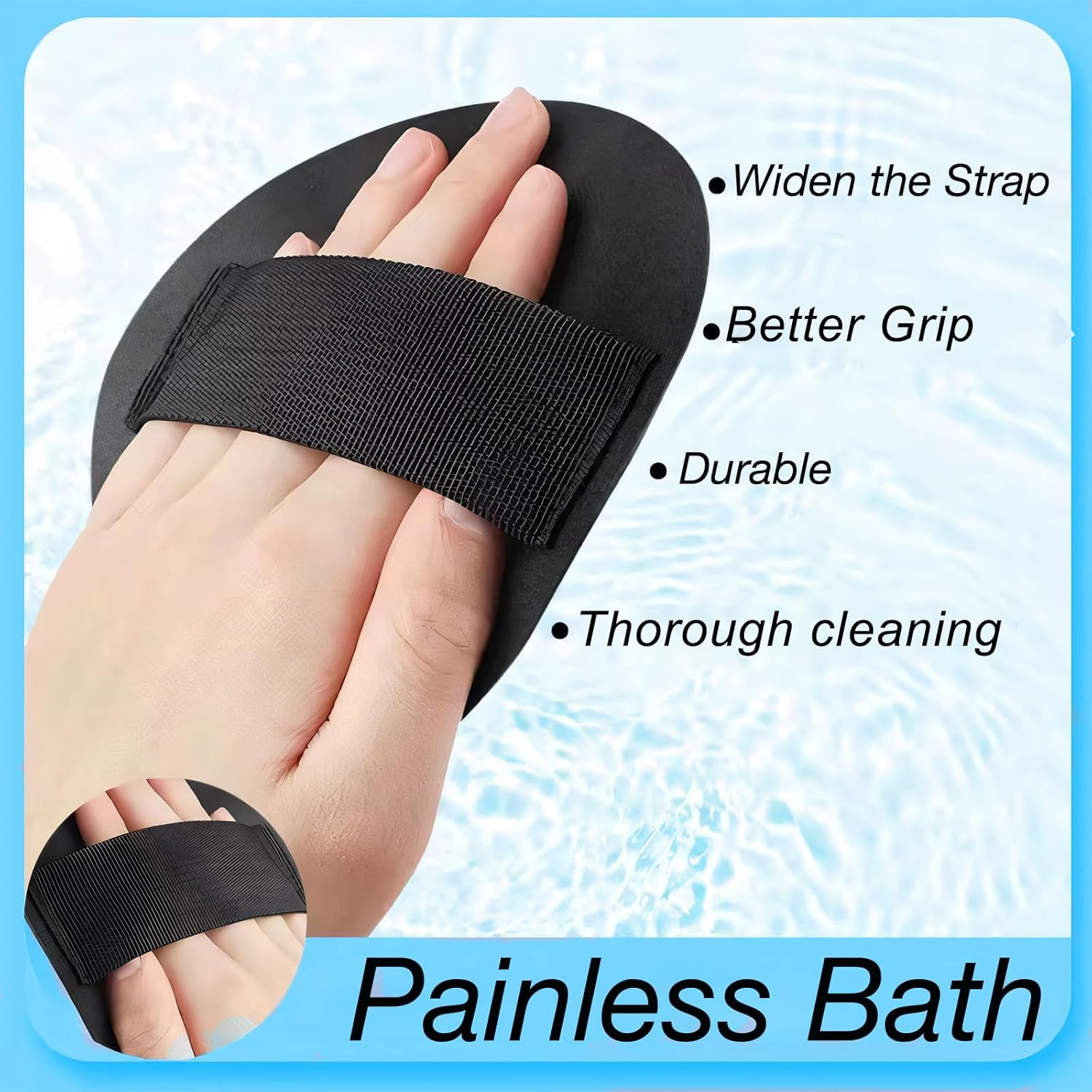 3 Pack Silicone Body Scrubber, 3 in 1 Back Scrubber for Shower, Silicone Scrubber Set, Gentle Exfoliating Scrub Brush for Women Men Sensitive Skin, More Hygienic than Traditional Loofah, Long Lasting image number 5