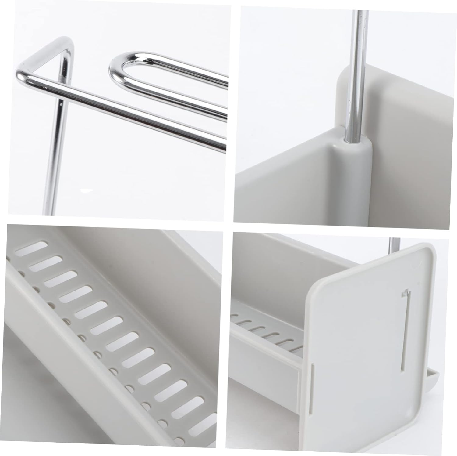 LABRIMP Elegant Modern Design Sink Rack Dish Drying Rack over Sink Kitchen Wall Storage Cleaning Cloth Holder image number 6