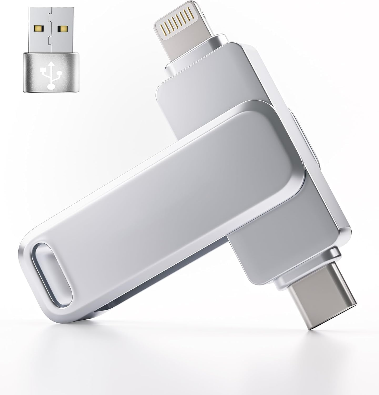 Mfi C-Ertified 512GB Flash Drive for Phone Photo Stick, USB Memory Stick High Speed Iphone Flash Drive, External Memory Storage USB Stick Thumb Drive for Phone/Pad/Android/Pc image number 2