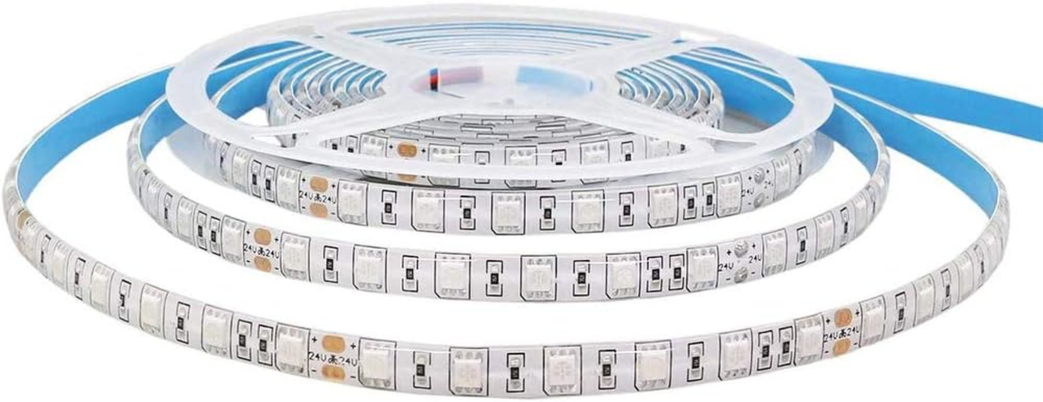 (Cool White) - JOYLAND DC 24V Cool White 6000-6500K Flexible Waterproof LED Strip Lights Super Bright 300 Units 5050 Leds Light Strip 5M/Reel for Truck