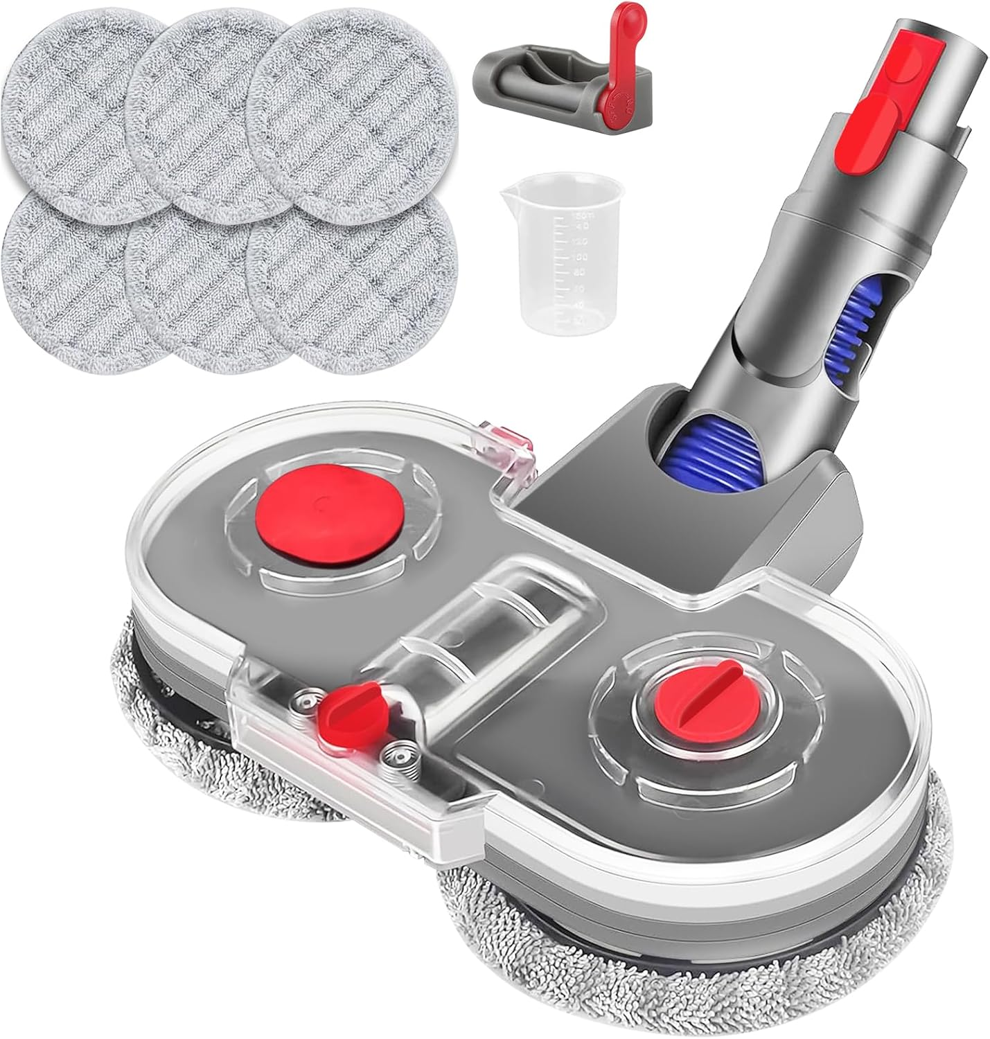 Electric Mop Head Attachment Compatible with Dyson V7 V8 V10 V11 V15 Vacuum Cleaner Motor Head for Cleaning Floor Vacuum Cleaner Accessories for Dyson Includes 6 PCS Washable Dry & Wet Mopping Pads image number 1