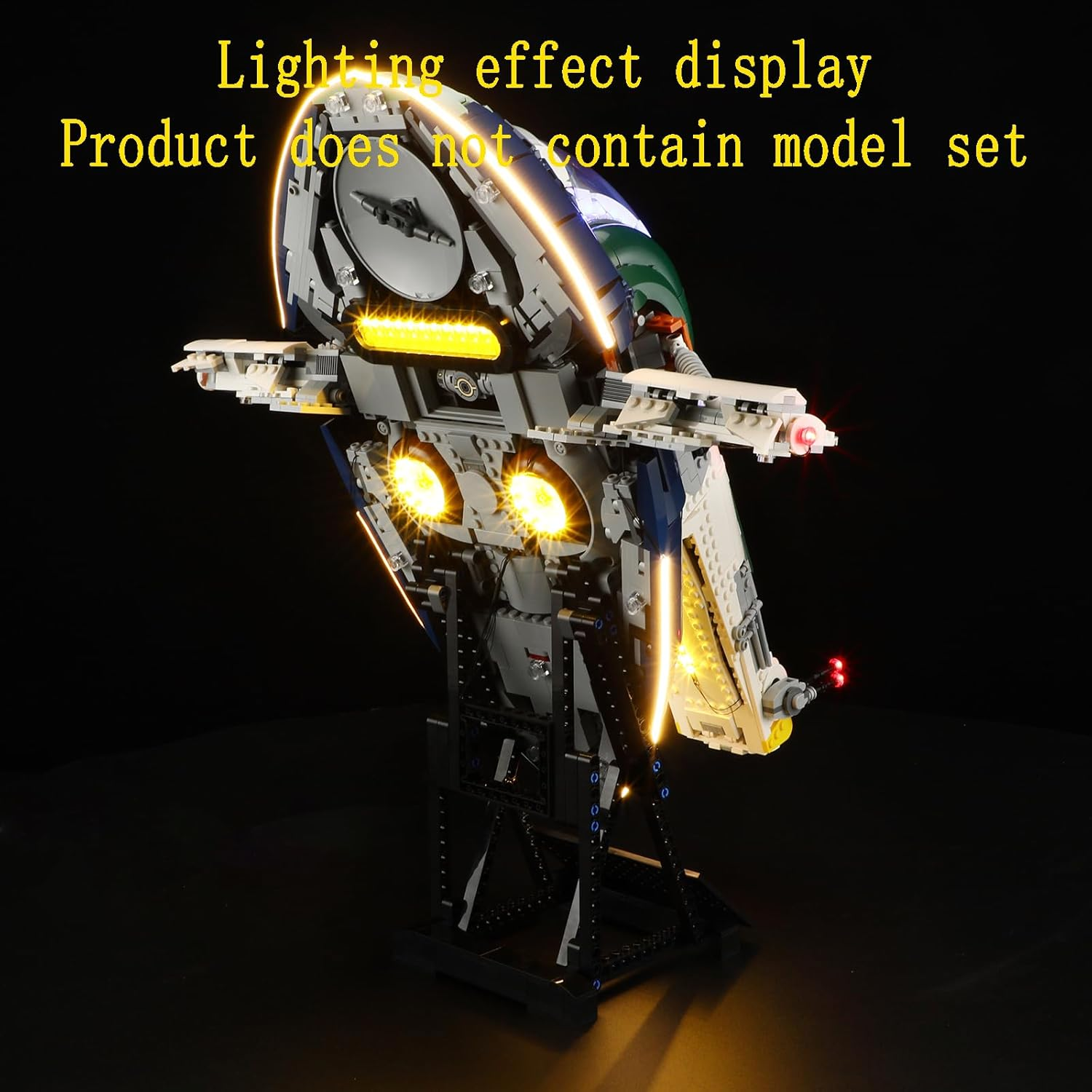 GEAMENT LED Light Kit Compatible with  Jango Fett'S Firespray-Class Starship Building Blocks Model - Lighting Set for 75409 (Model Set Not Included) image number 1