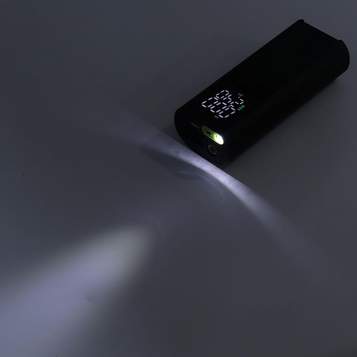 Portable Tire Inflator, Powered by 8000Mah Battery, Inflates Cars, Motorcycle, Bicycle, Ball, LED Light, USB Output Port, High Speed Airflow, with Storage Bag for Drivers, Bikers image number 6