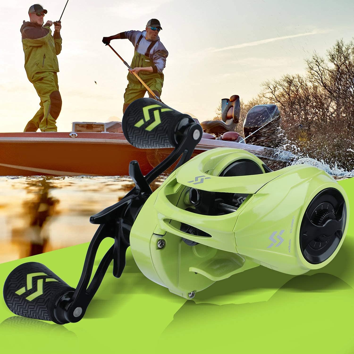 Sougayilang Fishing Baitcasting Reels, 8:1 Gear Ratio Super Smooth Baitcast Reel with Magnetic Braking System, 9 + 1 Ball Bearings Anti-Corrosion Baitcaster Reel image number 2