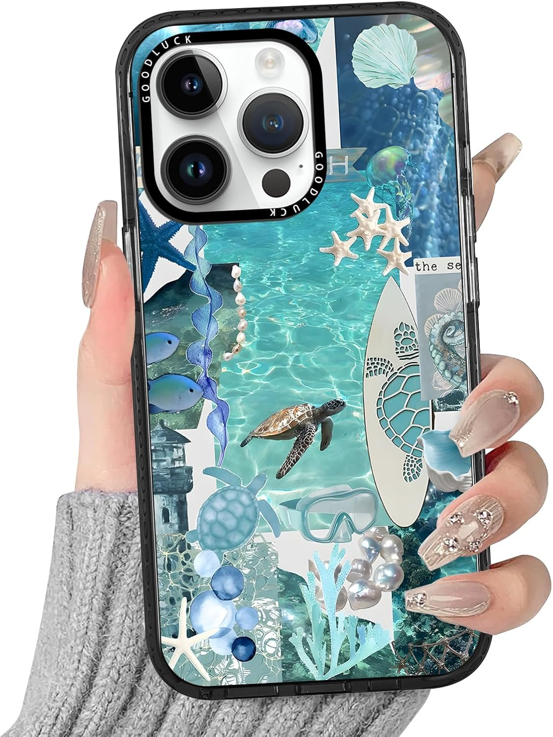 Yoedge Transparent Mobile Phone Case for Iphone 14 Pro Max Case, Aesthetic Bow Pattern, Cute Shell Design, Girls Gift, Protective Case, Silicone Hard PC Case Cover for Iphone 14Pro Max 6.7 Inches