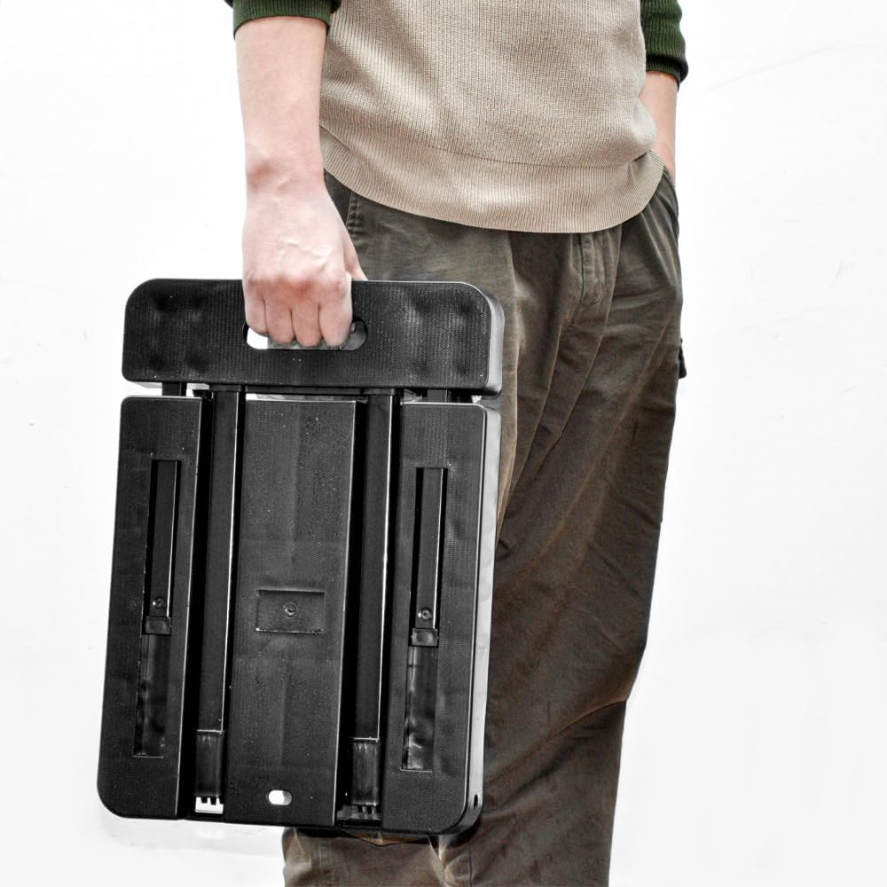 ALSTON 6-Wheel Folding Hand Truck Heavy Duty Collapsible Trolley with Elastic Strap Triple-Axle All-Terrain Design Moving RV Camping Warehouse, 227Kg Capacity